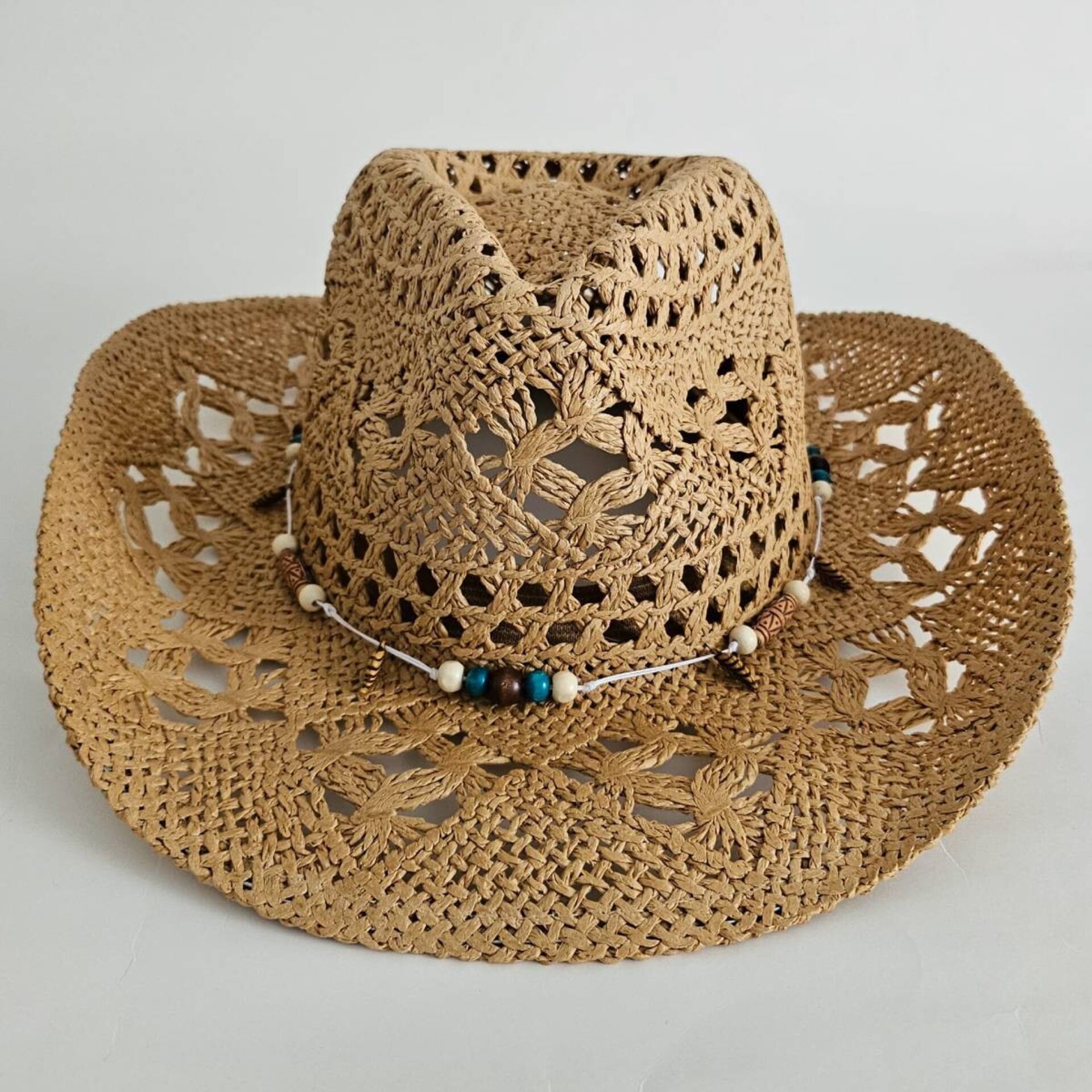 Sombrero Vaquero paja bohemio Baile Country Western Estilo occidental Unisex - 4