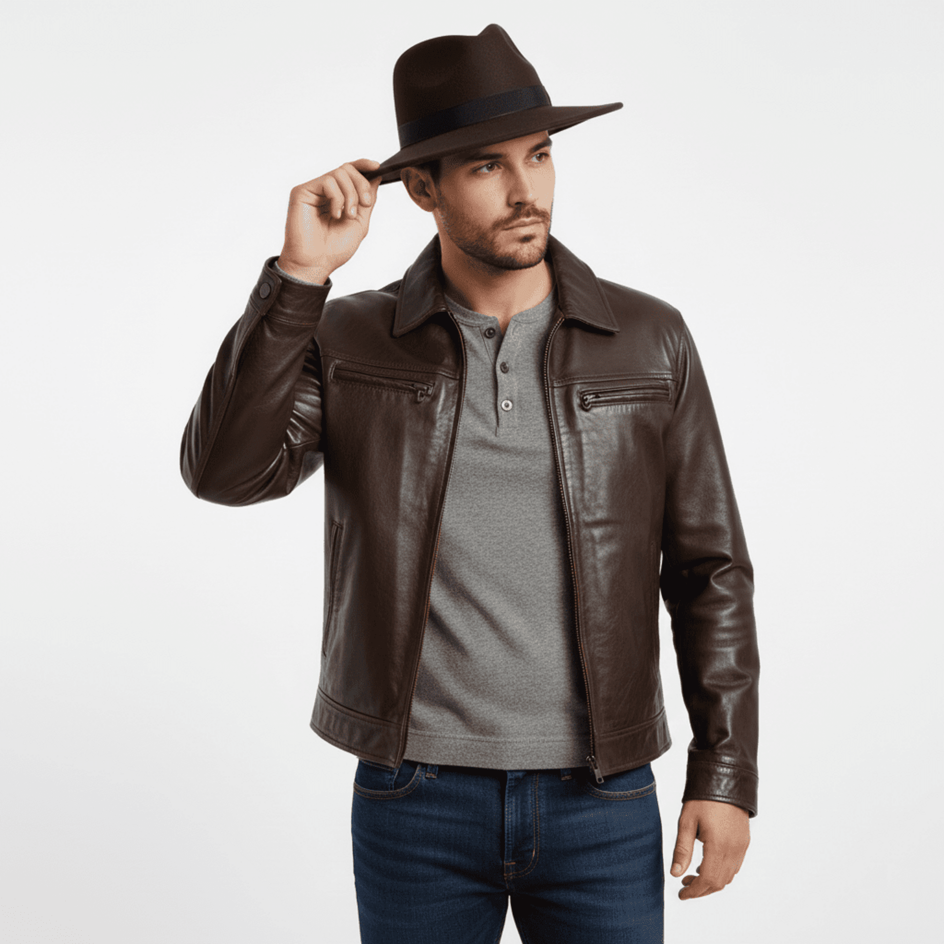 Sombrero Fedora Marrón de Ala Ancha - Fieltro Premium - Estilo Clásico Unisex - 7