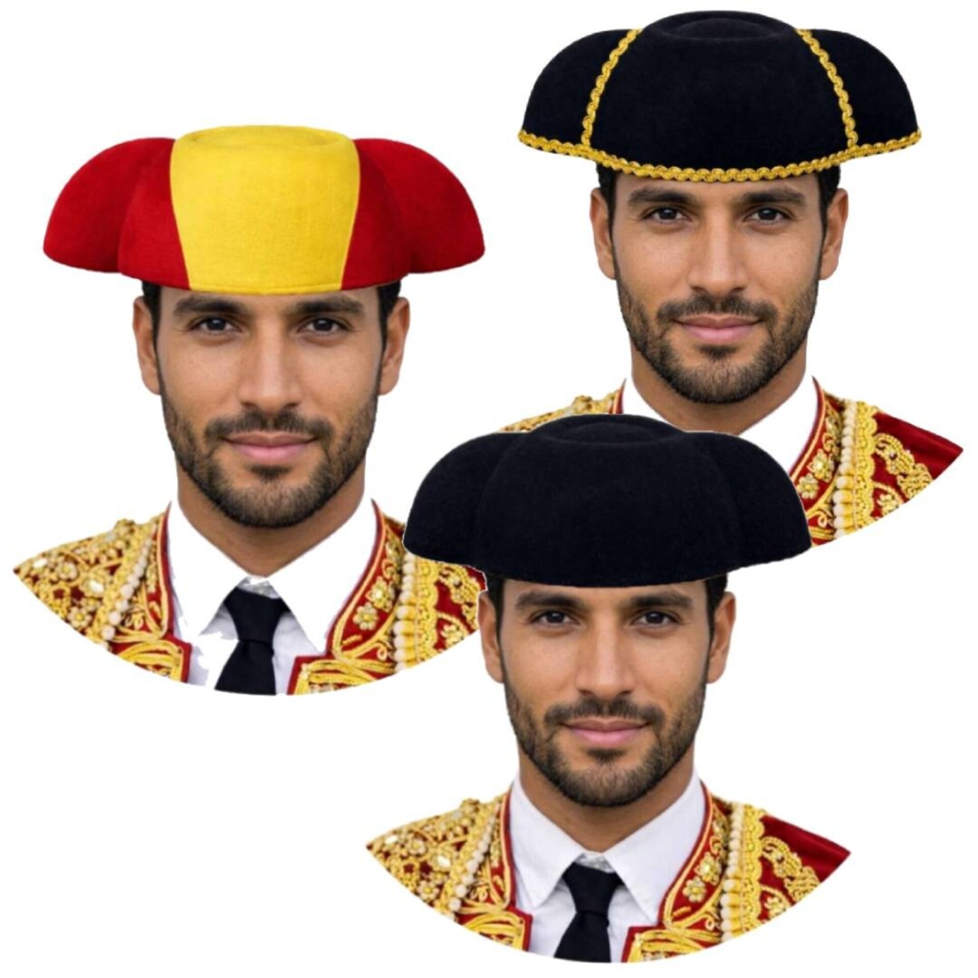 Kit Torero para Disfraz Capote Rojo (145x70cm) + Montera Adulto| Talla Única - 14