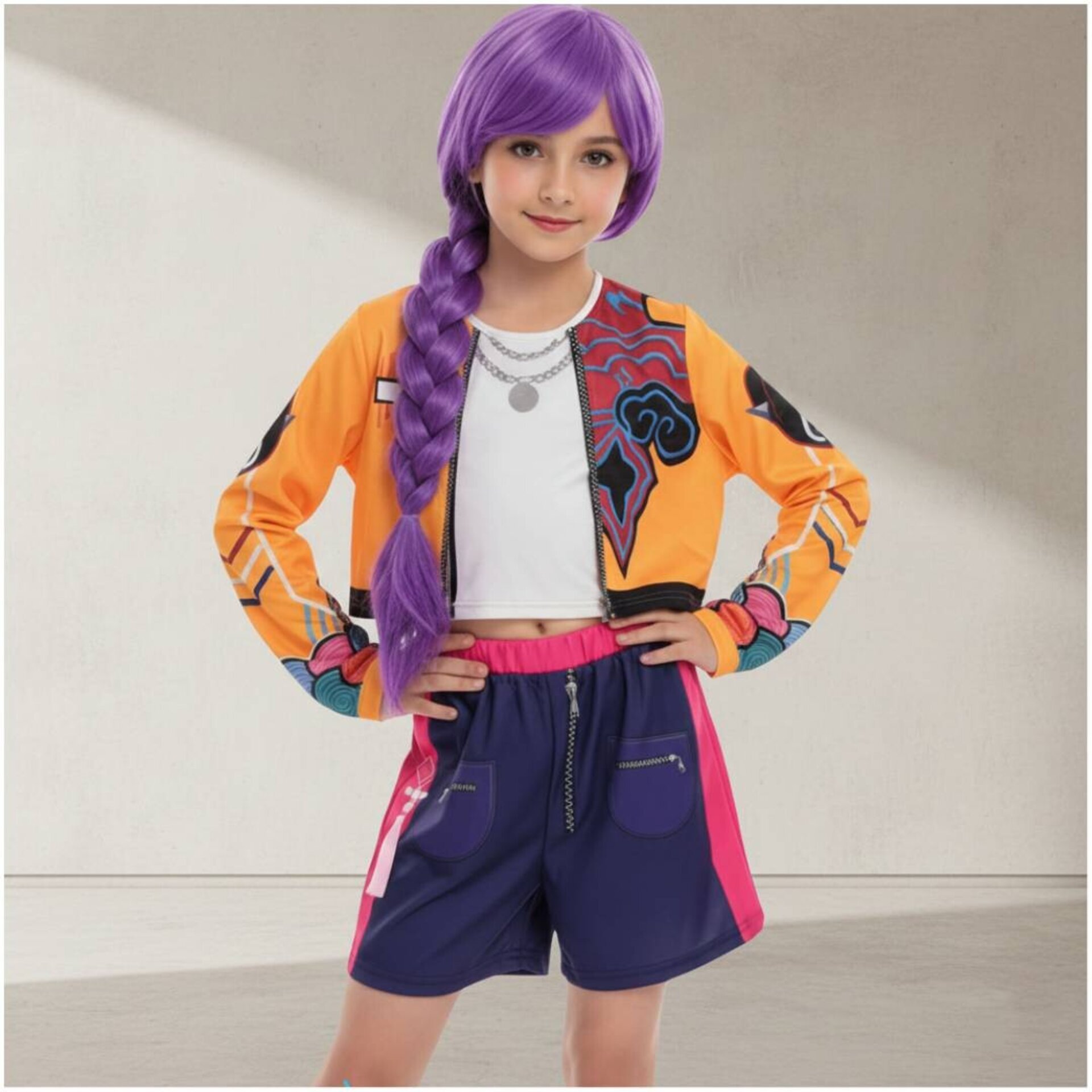 Disfraz K-Pop Demon Hunters - Traje Completo Rumi Cosplay para Niñas | 3-12 años - 2