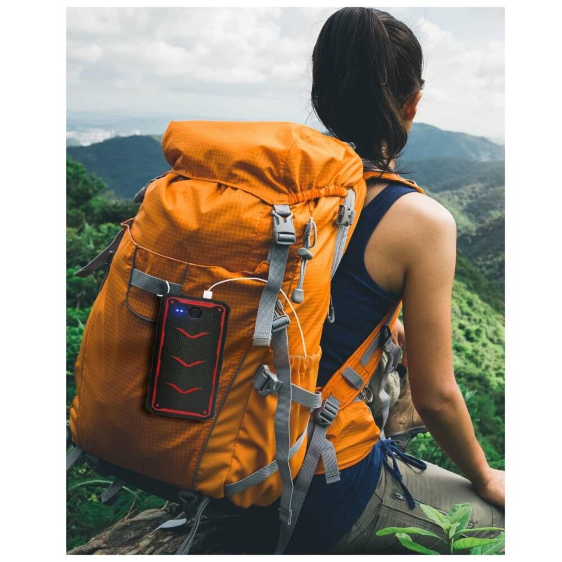 Cargador de Emergencia Solar Portátil USB PowerBank 20.000 mAh XORA - 6