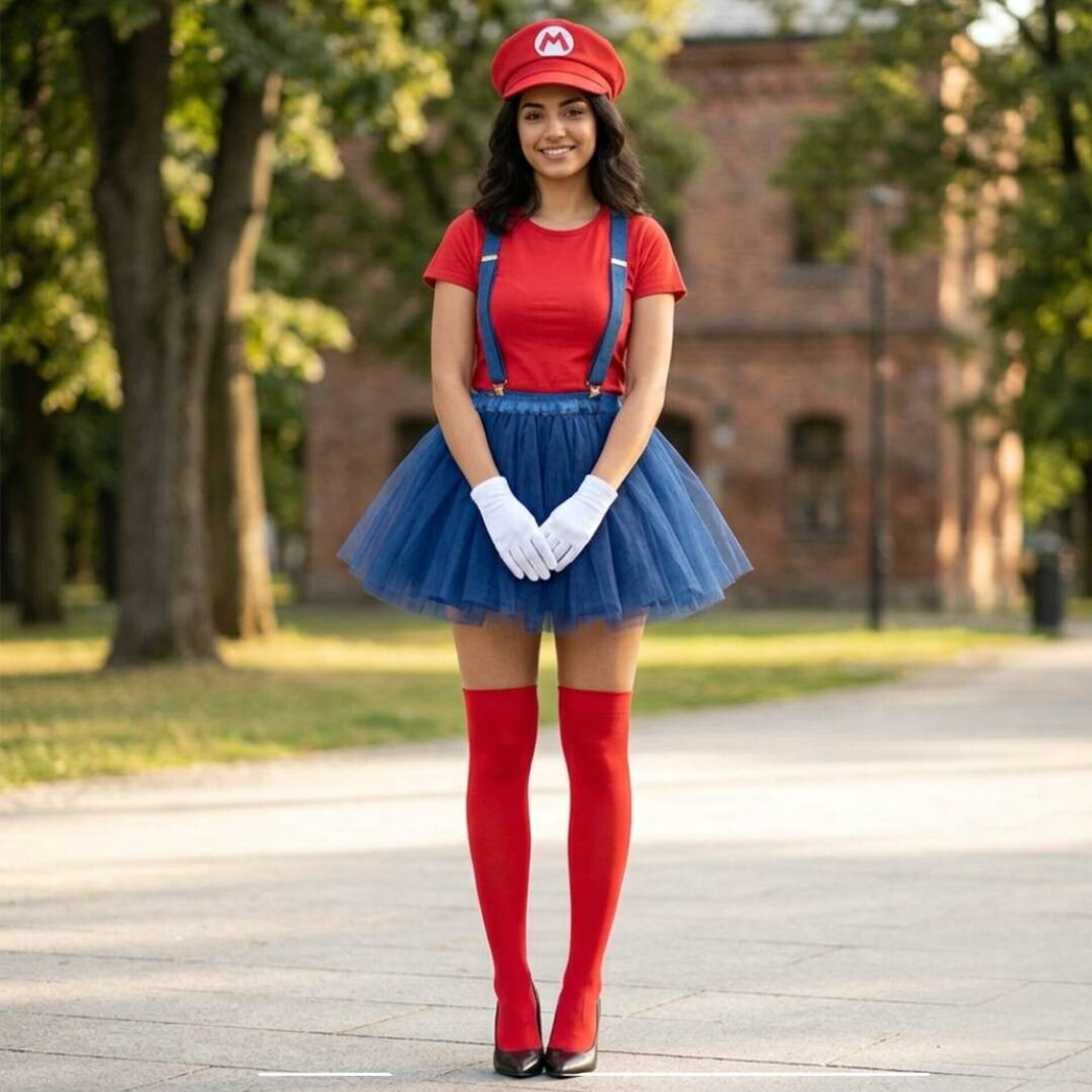 Disfraz de Fontanera para Mujer Pack Completo con Tutú, Gorra y Medias - Sexy - 7