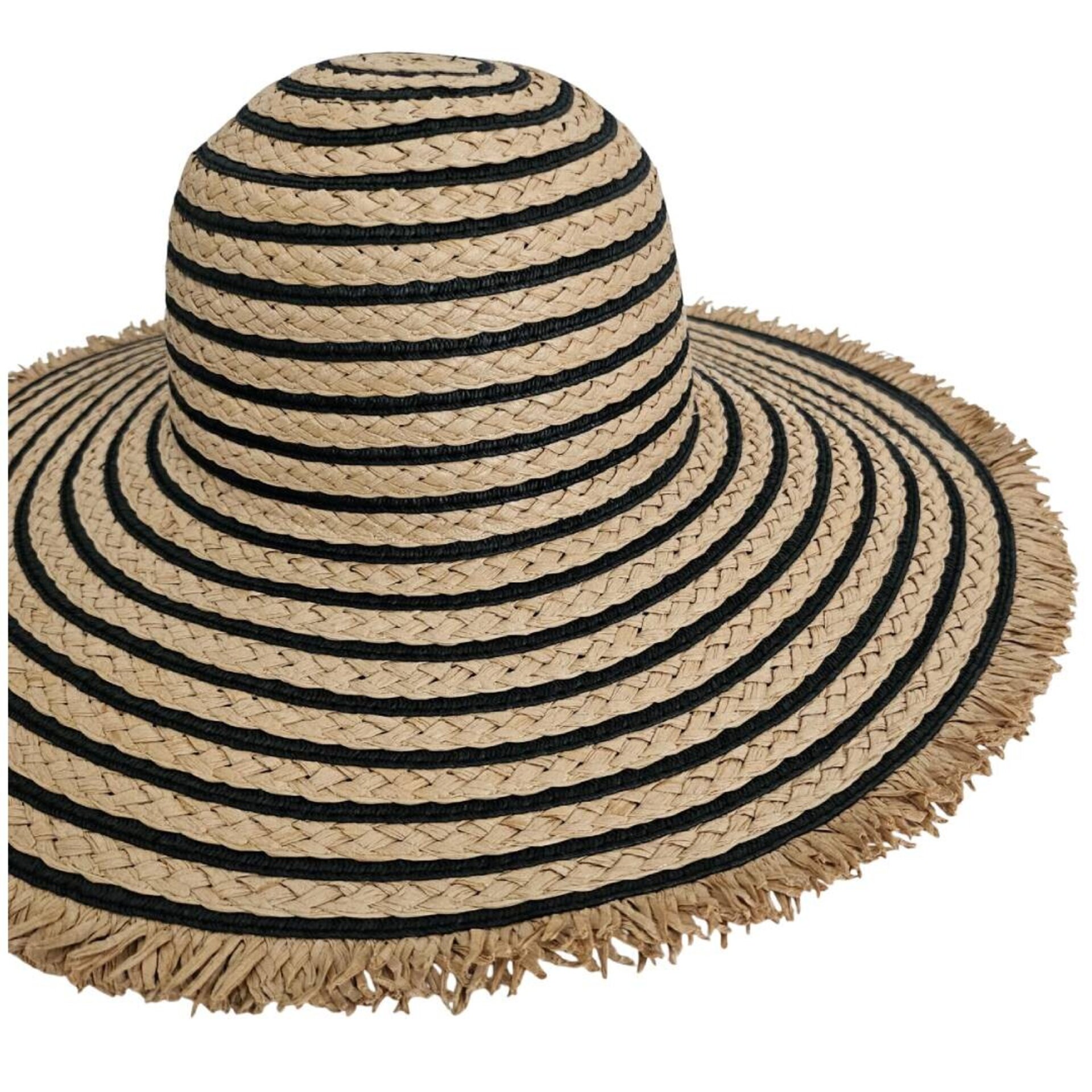 Pamela de Paja Ala Ancha 13cm para Mujer, Sombrero Sol Playa, Talla Única Mujer - 6
