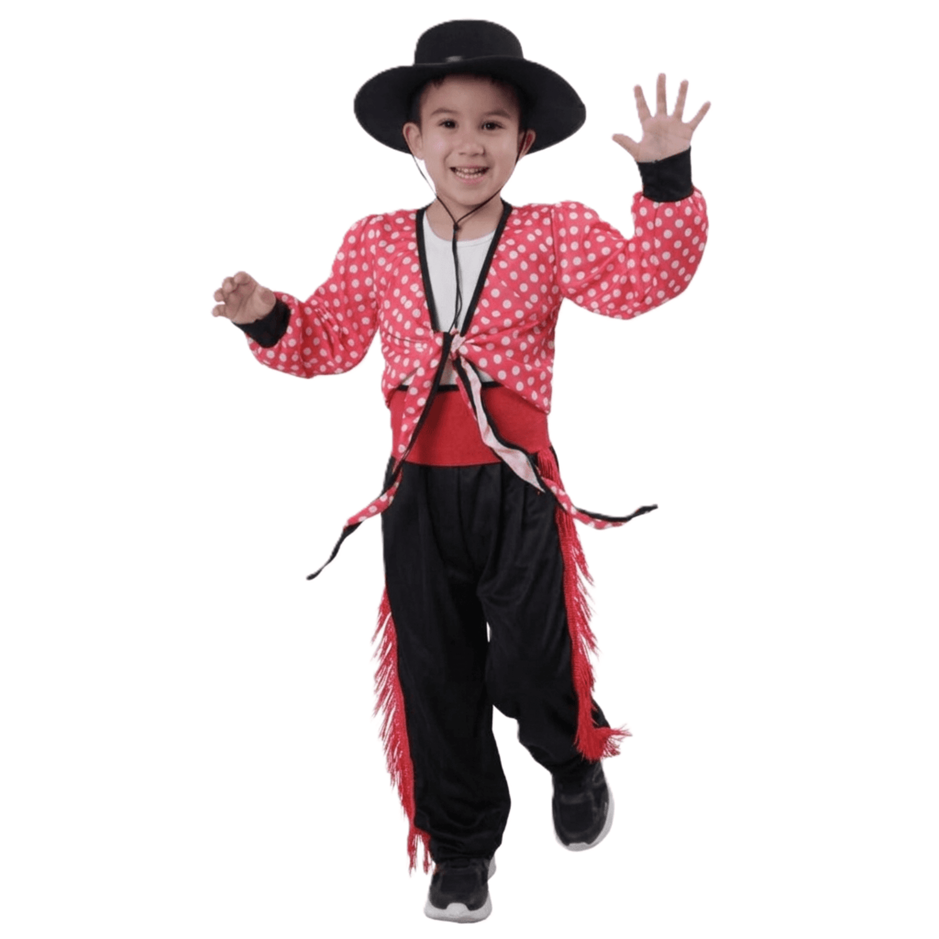 Disfraz de Bailarín Cordobés Infantil Flamenco con Sombrero y Fajín 1-12 Años - 1