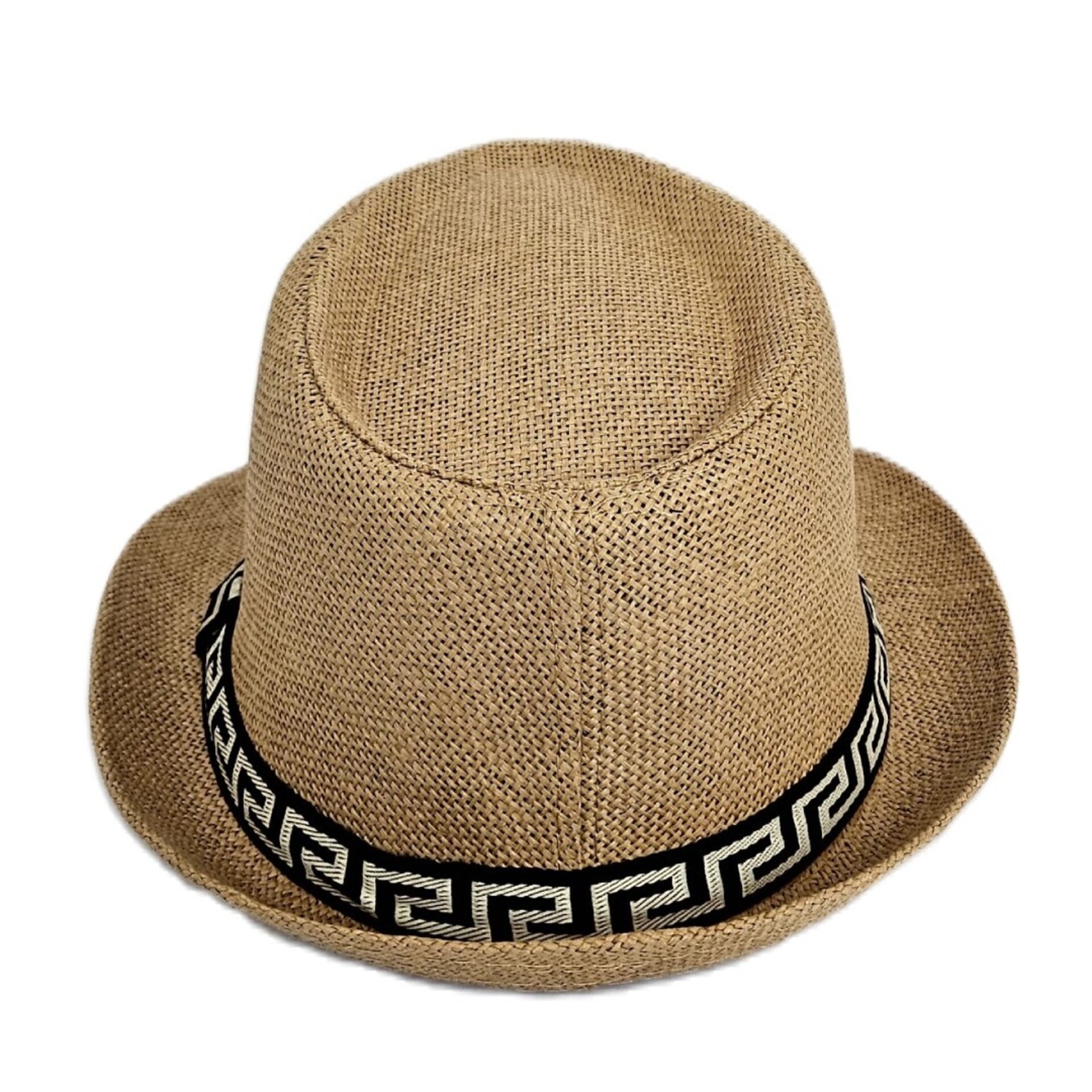 Sombrero Trilby Fedora Marrón Paja de Papel Clásico Borsalino Talla M/L - 3