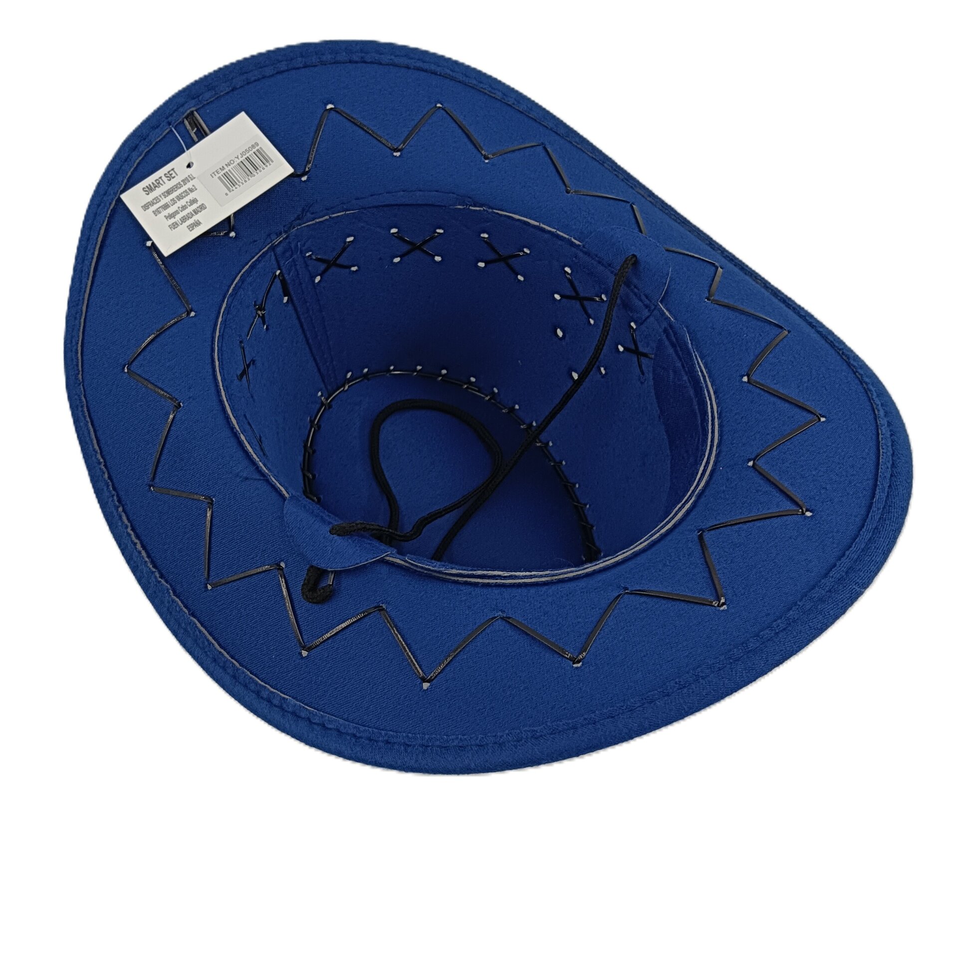 Sombrero Cowboy Cowgirl de Vaquero con Pañuelo Bandanas Azul - 3