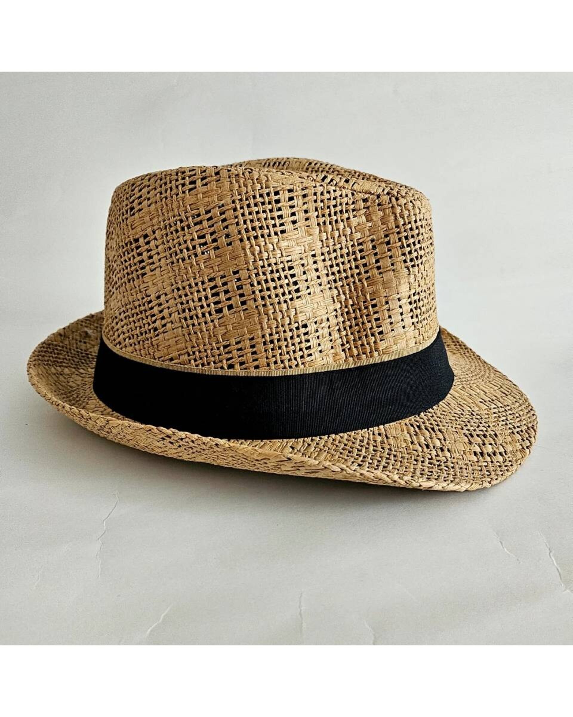 Sombrero de Paja Gorro Trilby para Adulto Hombre Mujer Marrón - 2