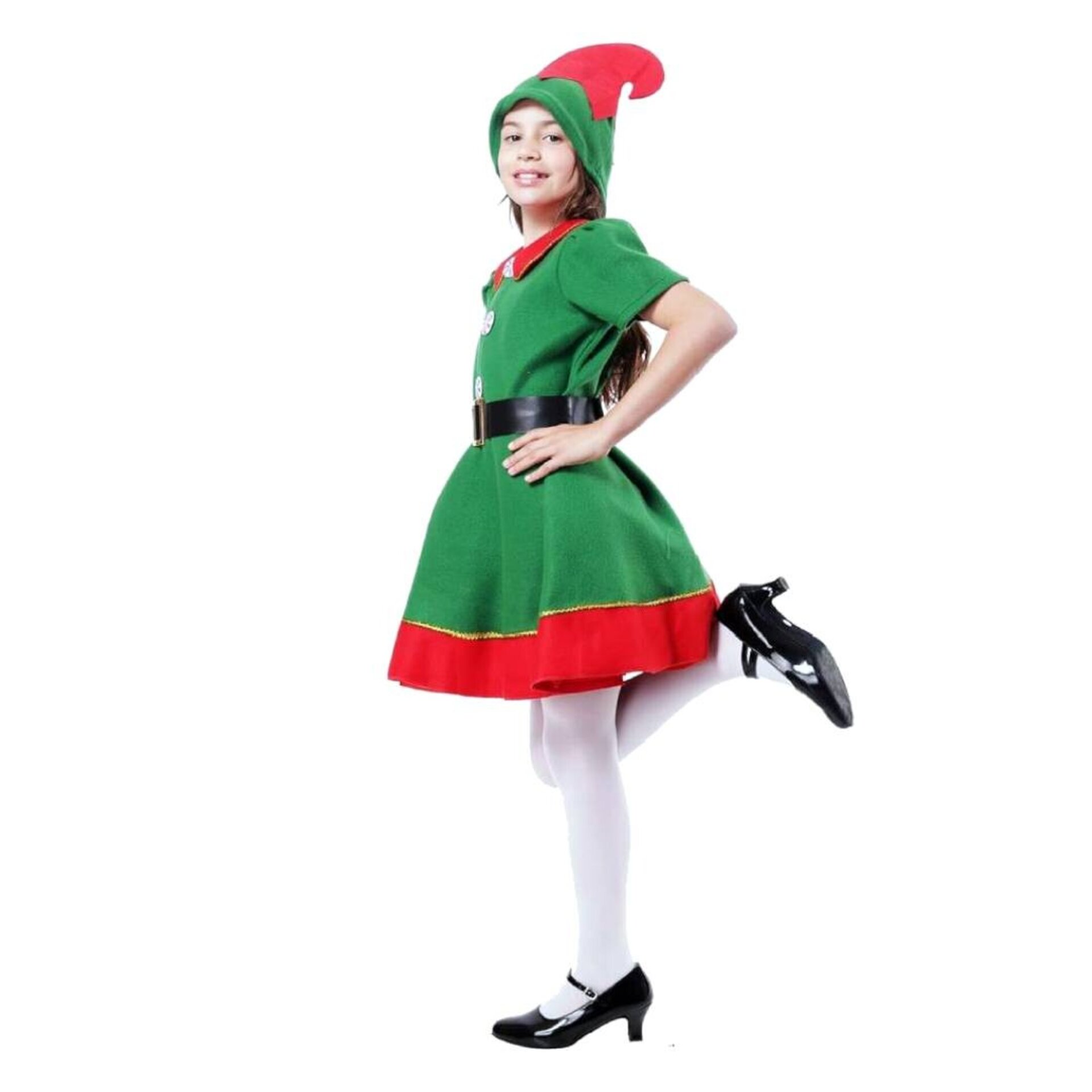 Disfraz Elfo - Duende Verde - Vestido niña - Navidad Regalos Talla 3 a 12 años - 5