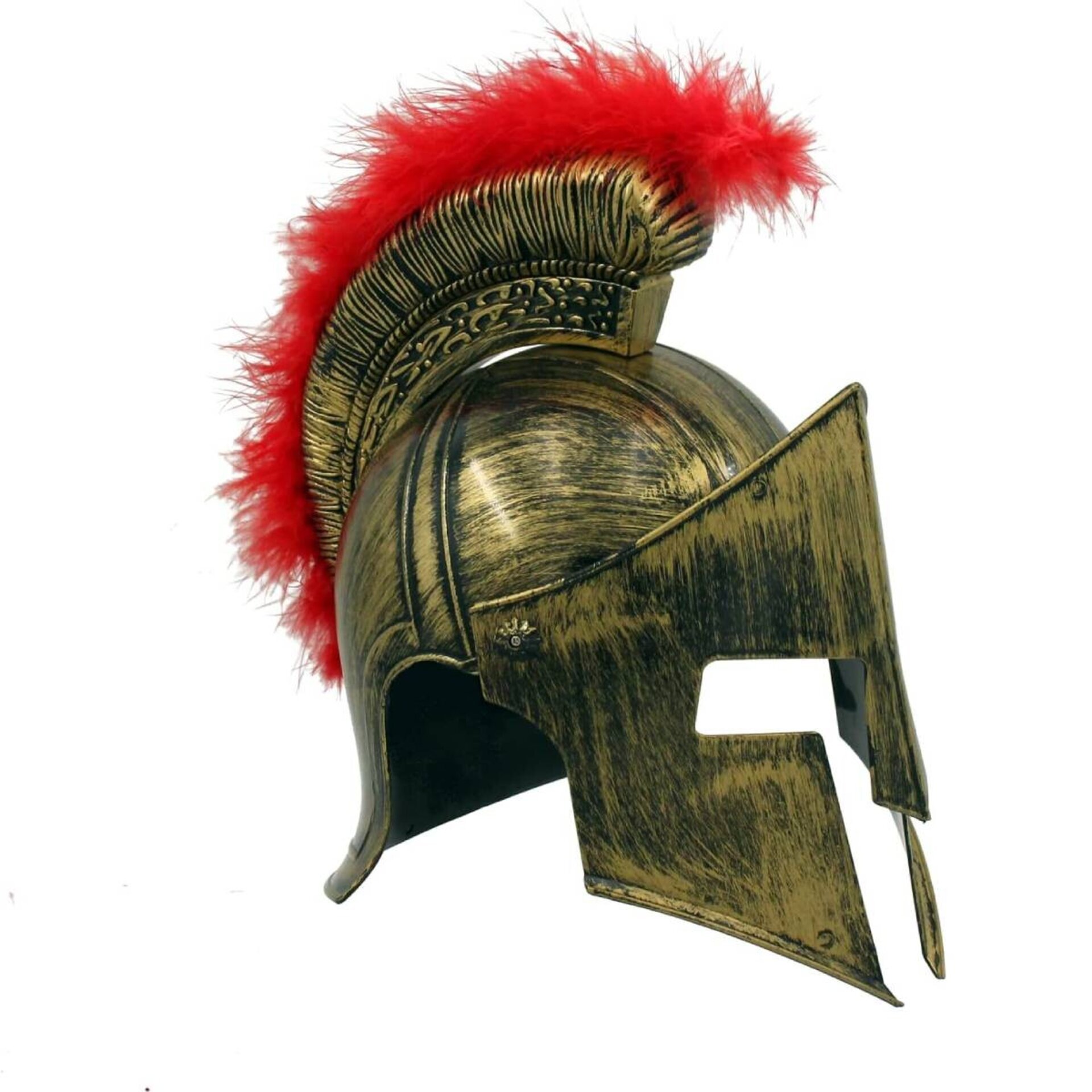 Casco Medieval Dorado de Espartano para Disfraz Romano, Griego, Guerrero Adulto - 1