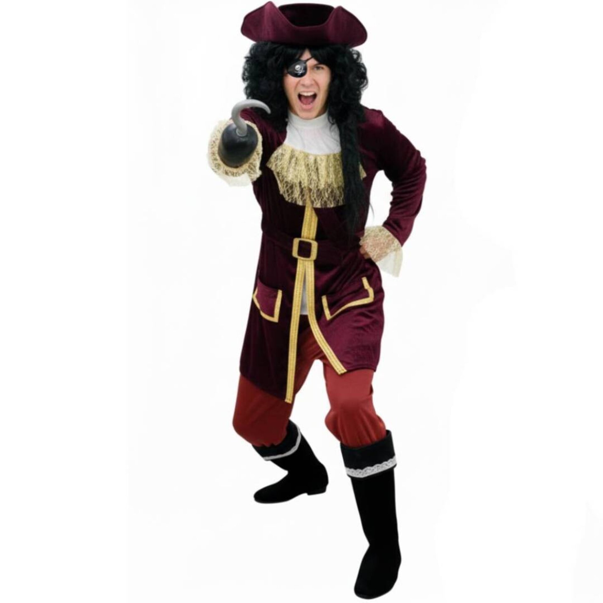 Disfraz de Capitán Garfio para Hombre | Traje Pirata | Carnaval y Halloween - 3