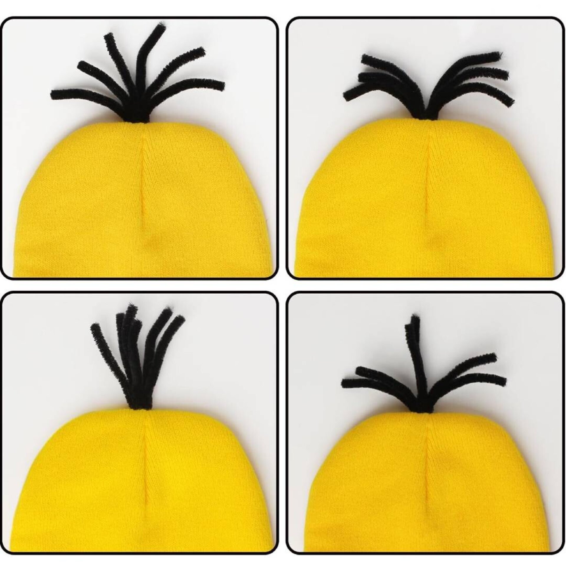 Set de Accesorios Disfraz Minion Adulto Unisex Gorro, Gafas, Tirantes, Guantes - 3