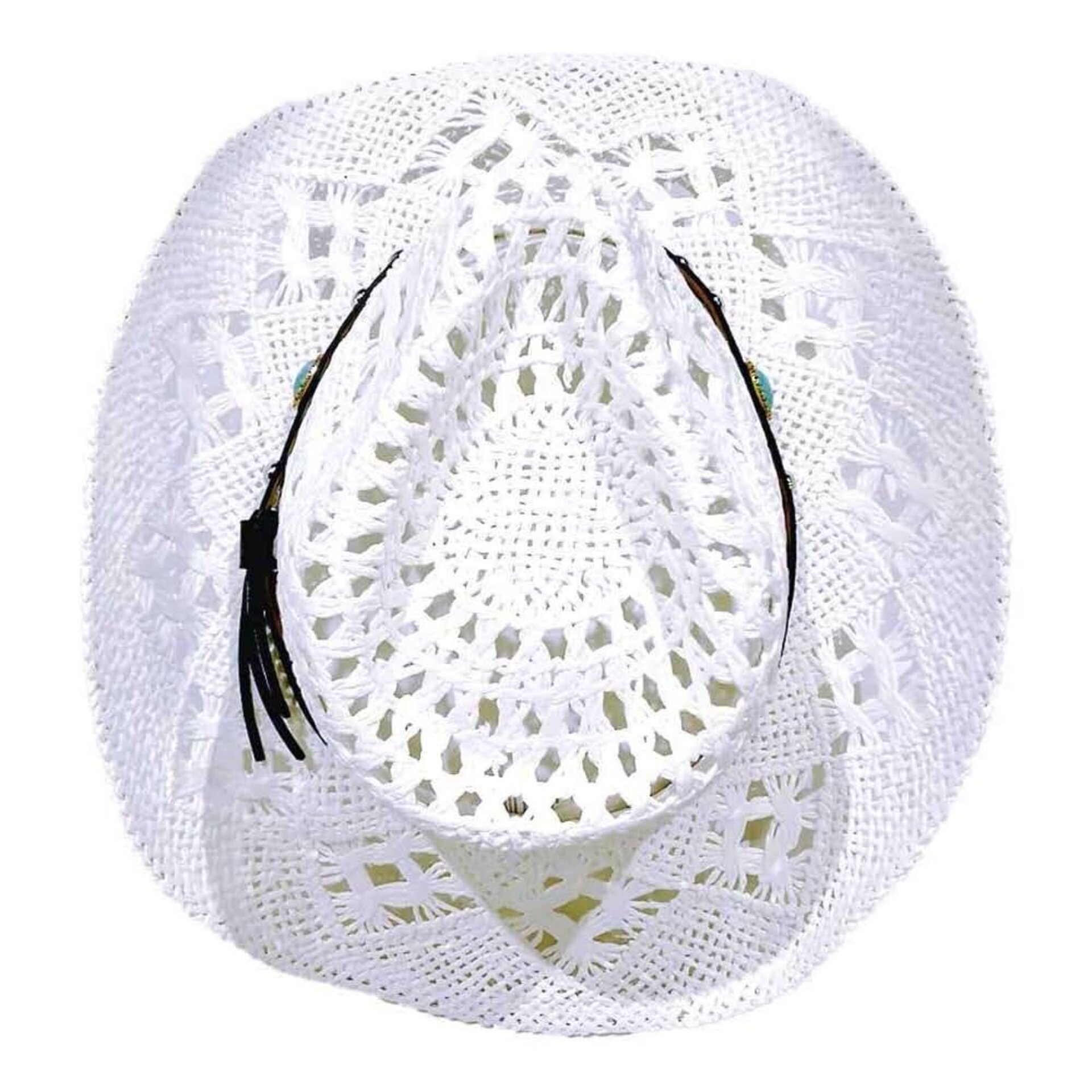 Sombrero Vaquero Paja Blanco | Unisex Estilo Western | Ajustable Cowboy Country - 3