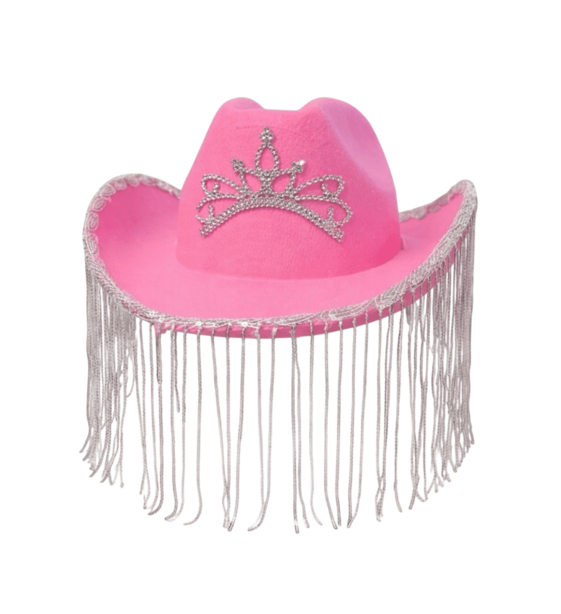 Pack Disfraz Vaquera Rosa: Sombrero Cowgirl con Flecos Brillantes Gafas Bandana - 7
