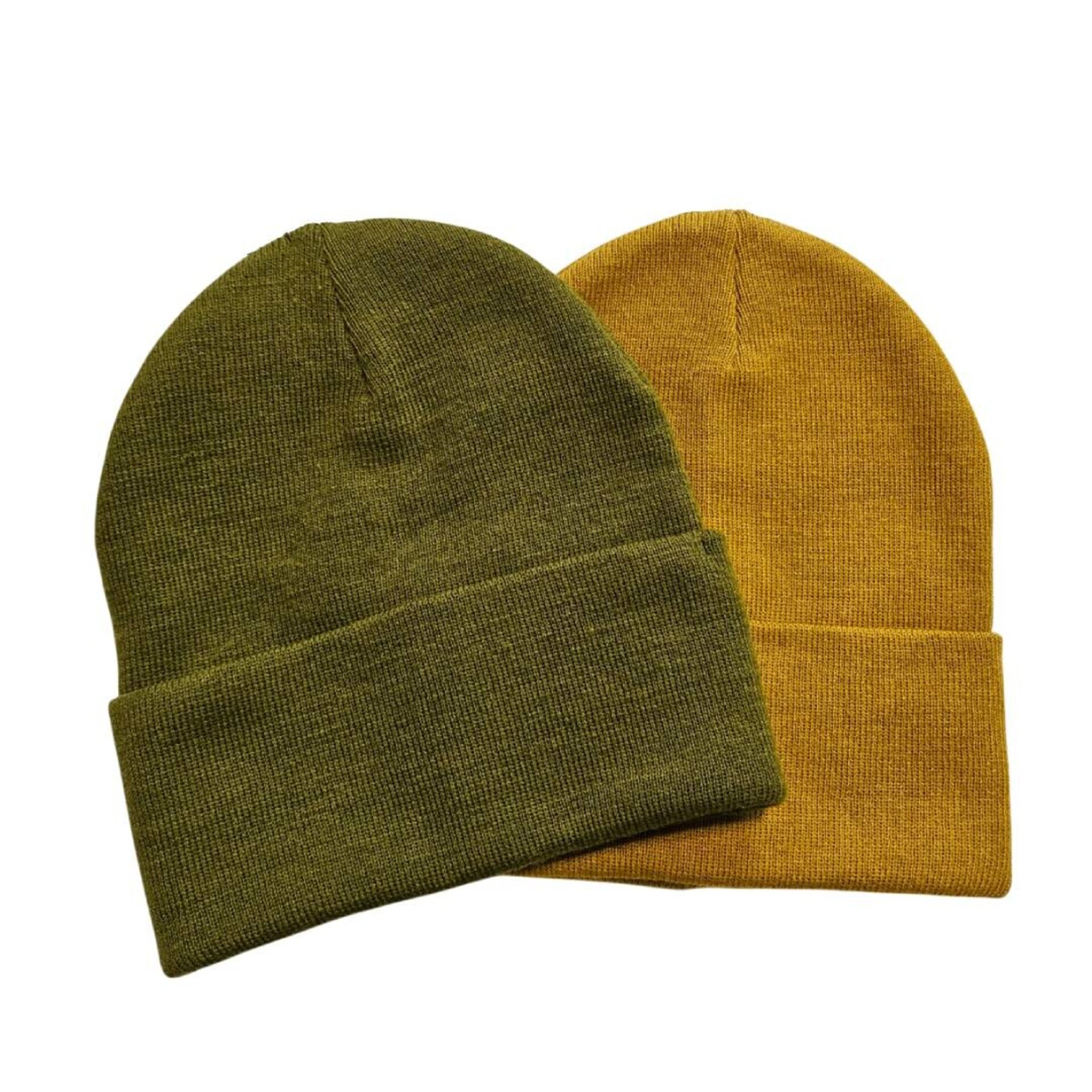 Pack Gorros de punto para Invierno Unisex Térmico Verde y Amarillo - 1