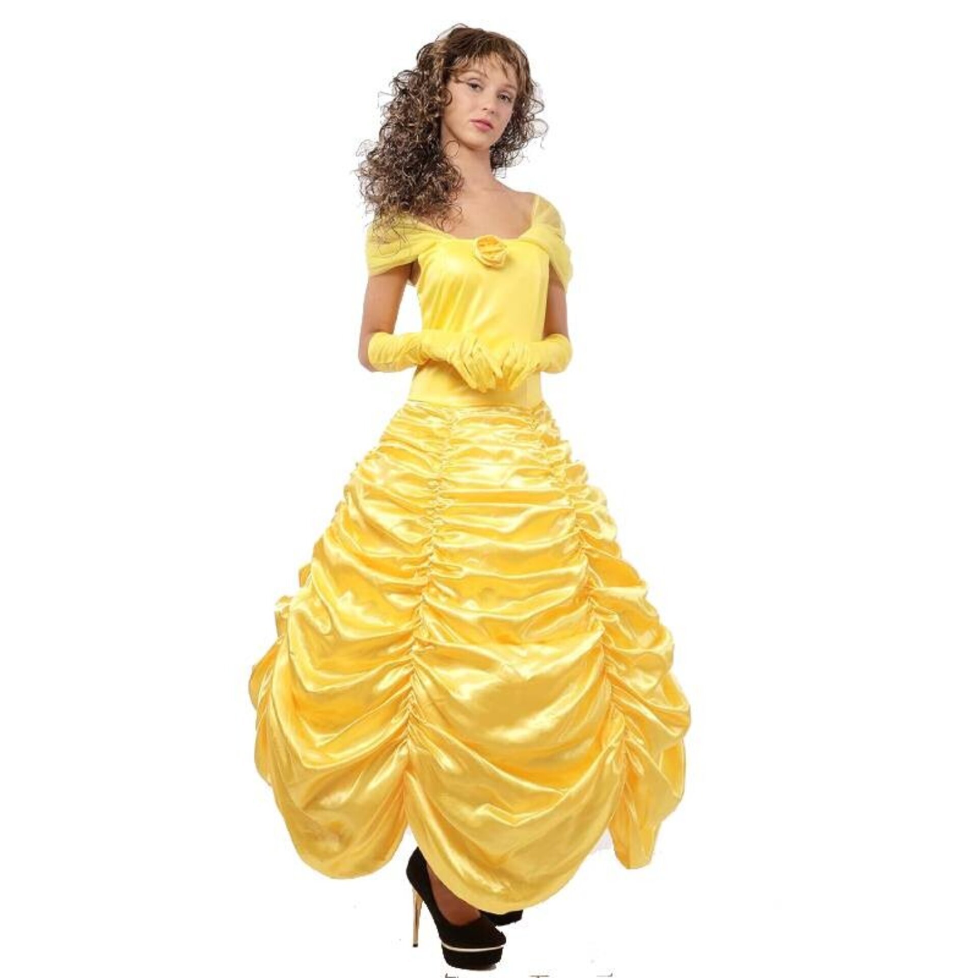 Disfraz Vestido de Bella La Princesa Amarilla Disney La Bestia Adulto Mujer - 4
