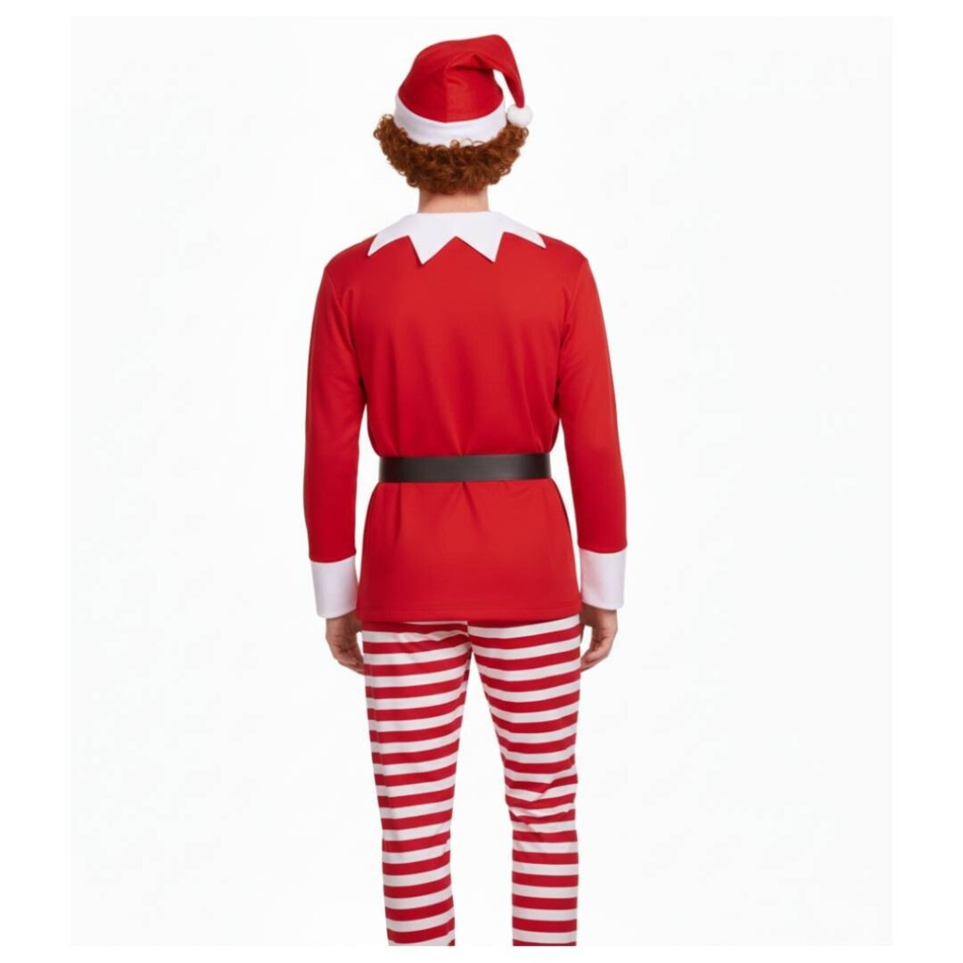 Disfraz de Elfo de Navidad para Hombre - Traje de Ayudante de Papá Noel de Lujo - 2