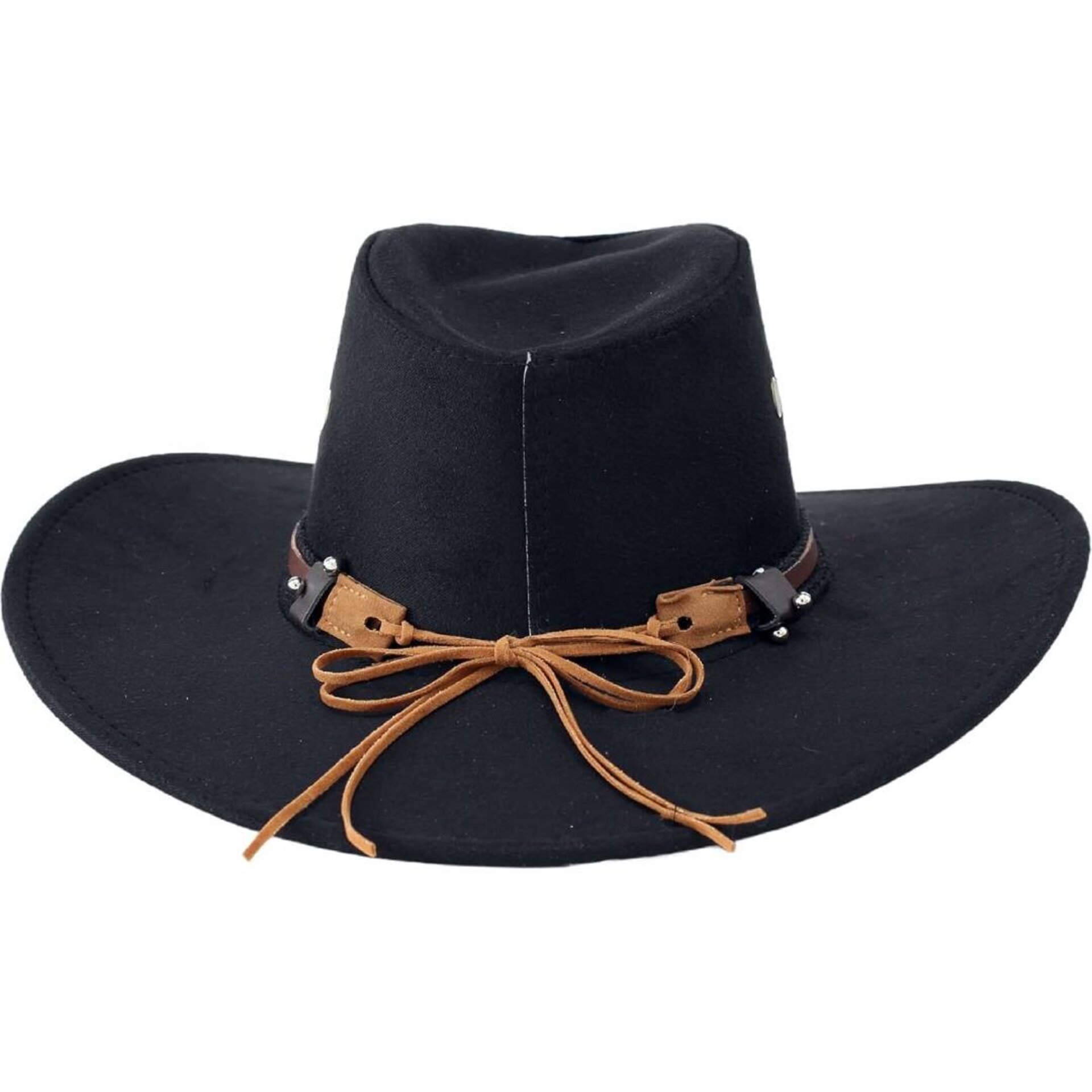 Sombrero Vaquero Cowboy Western Talla Ajustable S/M para Hombre Mujer Negro - 2