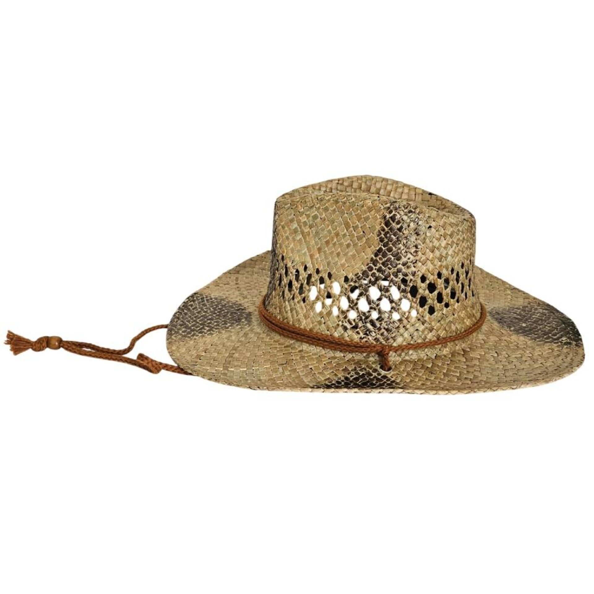 Sombrero Paja Natural Unisex | Estampado Serpiente | Ajustable Western - 7