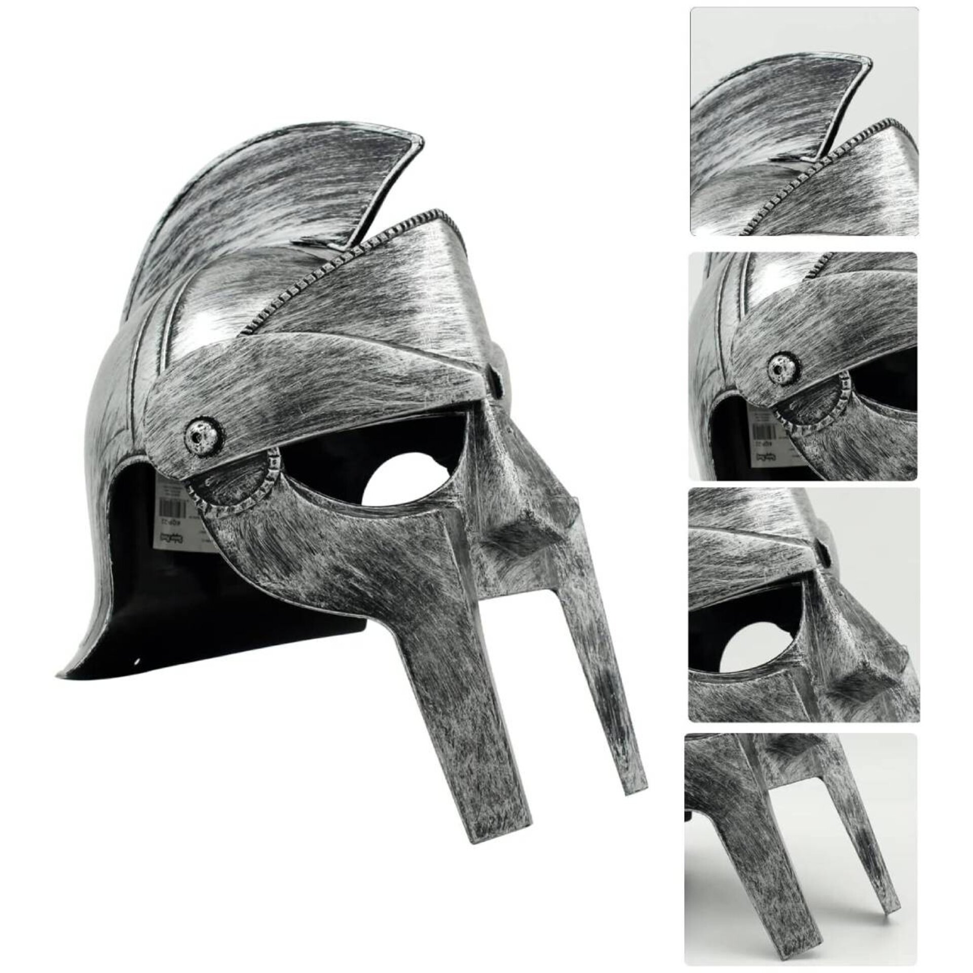 Casco Medieval para Disfraz Romano de Gladiador Guerrero Adulto Talla Única - 11