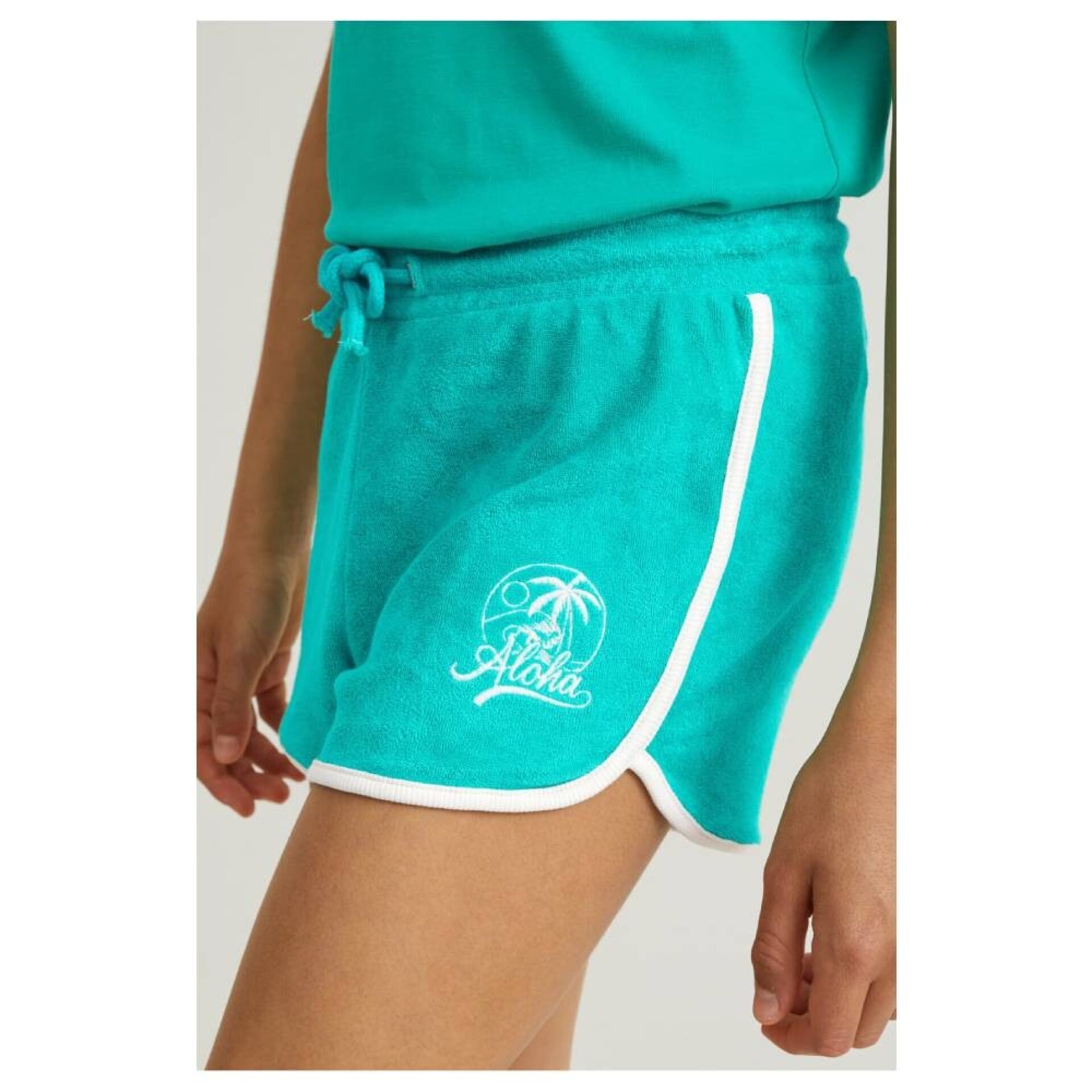 Shorts Verdes de Rizo Pantalón Corto para Niñas de 10 a 14 años - 4