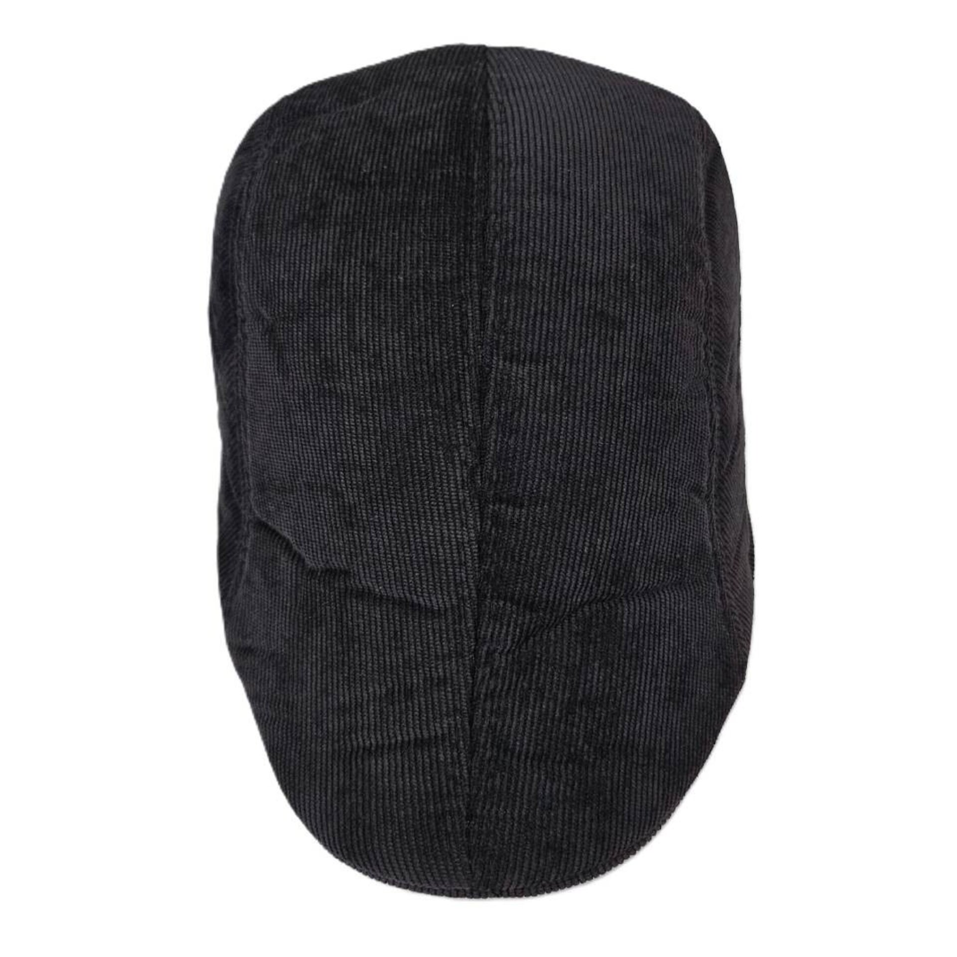 Boina para Hombre | Gorra pana Negro | Estilo Británico | Adulo Talla 58-59CM - 2