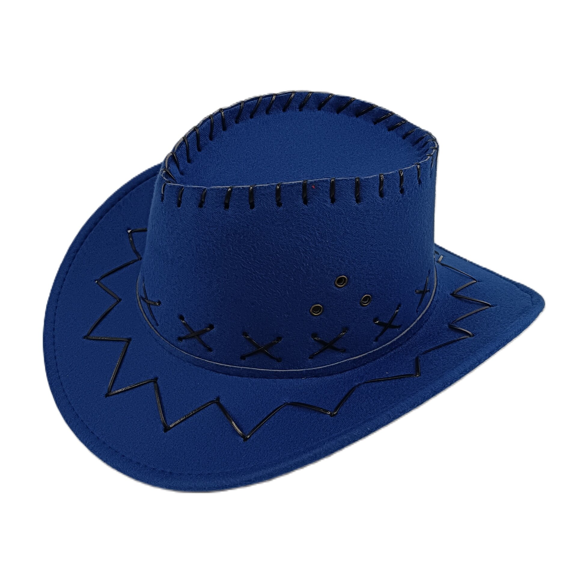 Sombrero Cowboy Cowgirl de Vaquero con Pañuelo Bandanas Azul - 2