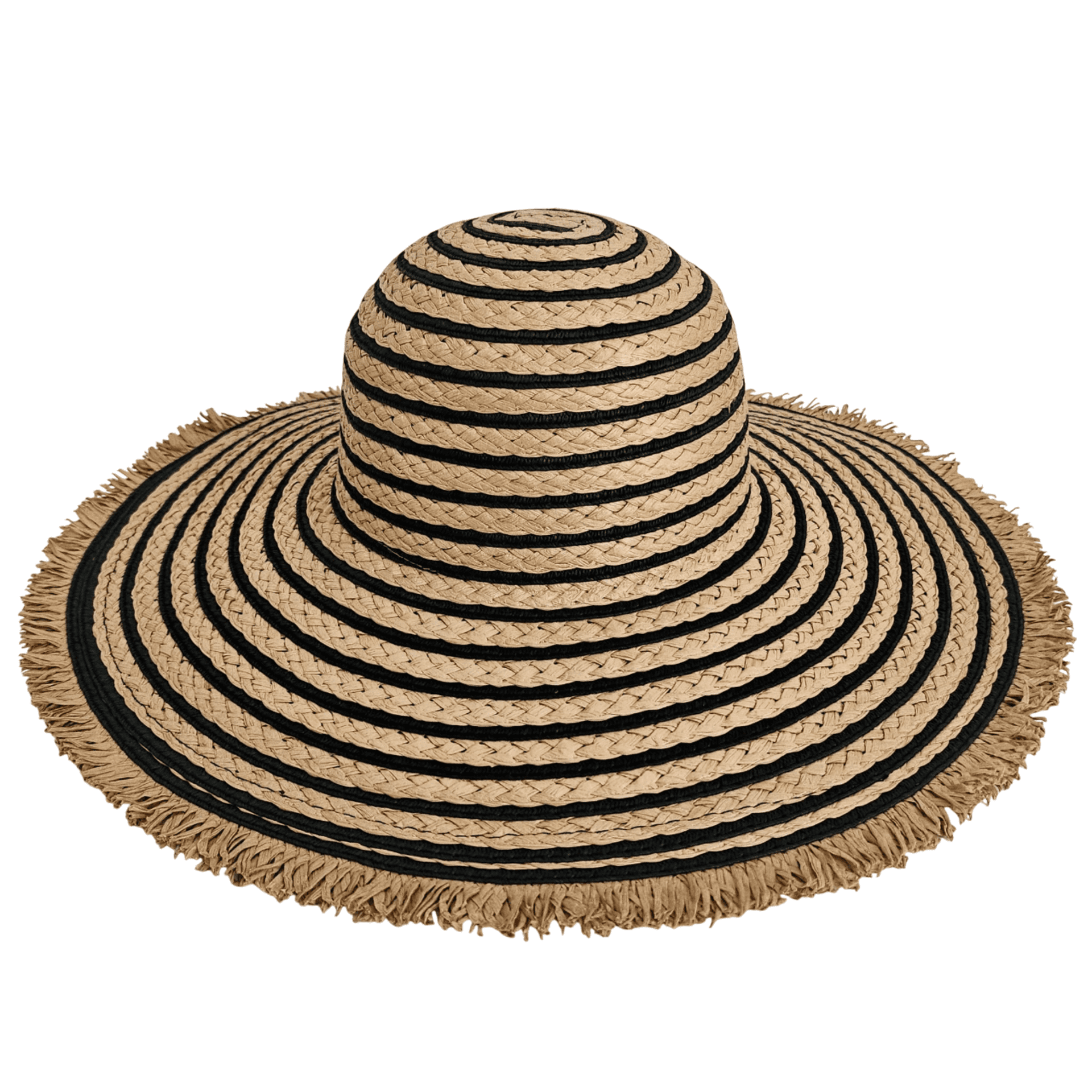 Pamela de Paja Ala Ancha 13cm para Mujer, Sombrero Sol Playa, Talla Única Mujer - 1