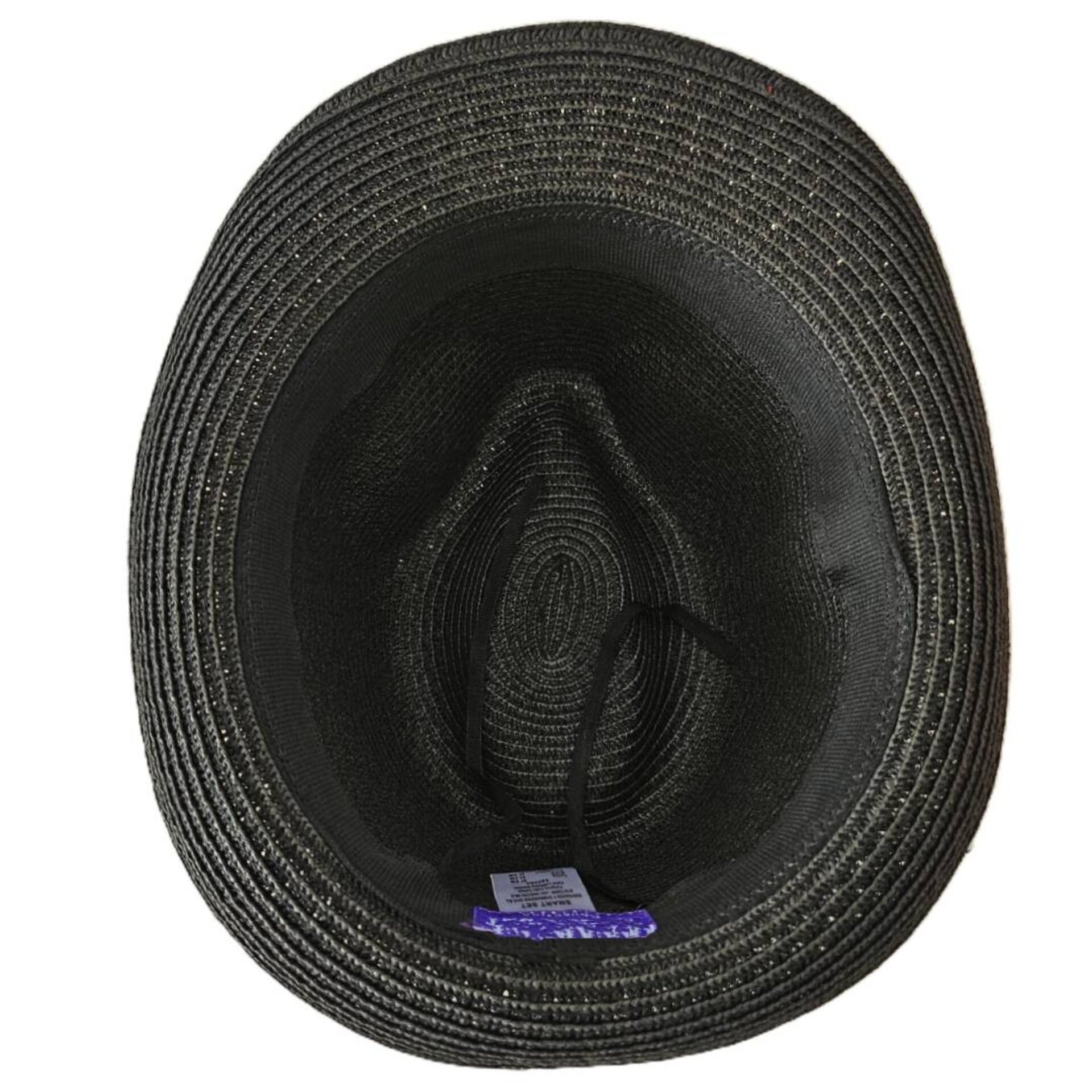 Sombrero Paja Negro Casual - Elegante, Transpirable y Ajustable | Trilby Adulto - 3