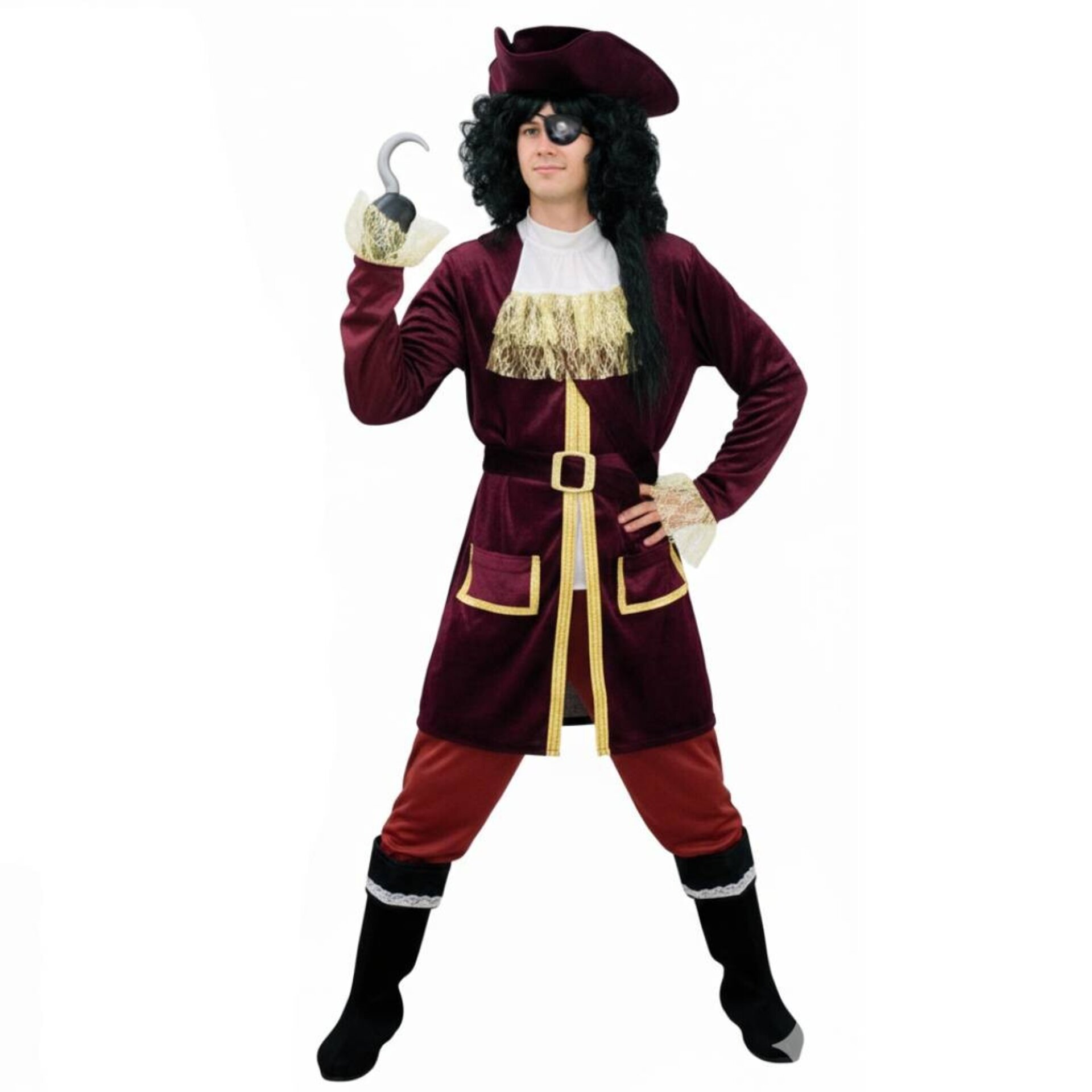 Disfraz de Capitán Garfio para Hombre | Traje Pirata | Carnaval y Halloween - 4