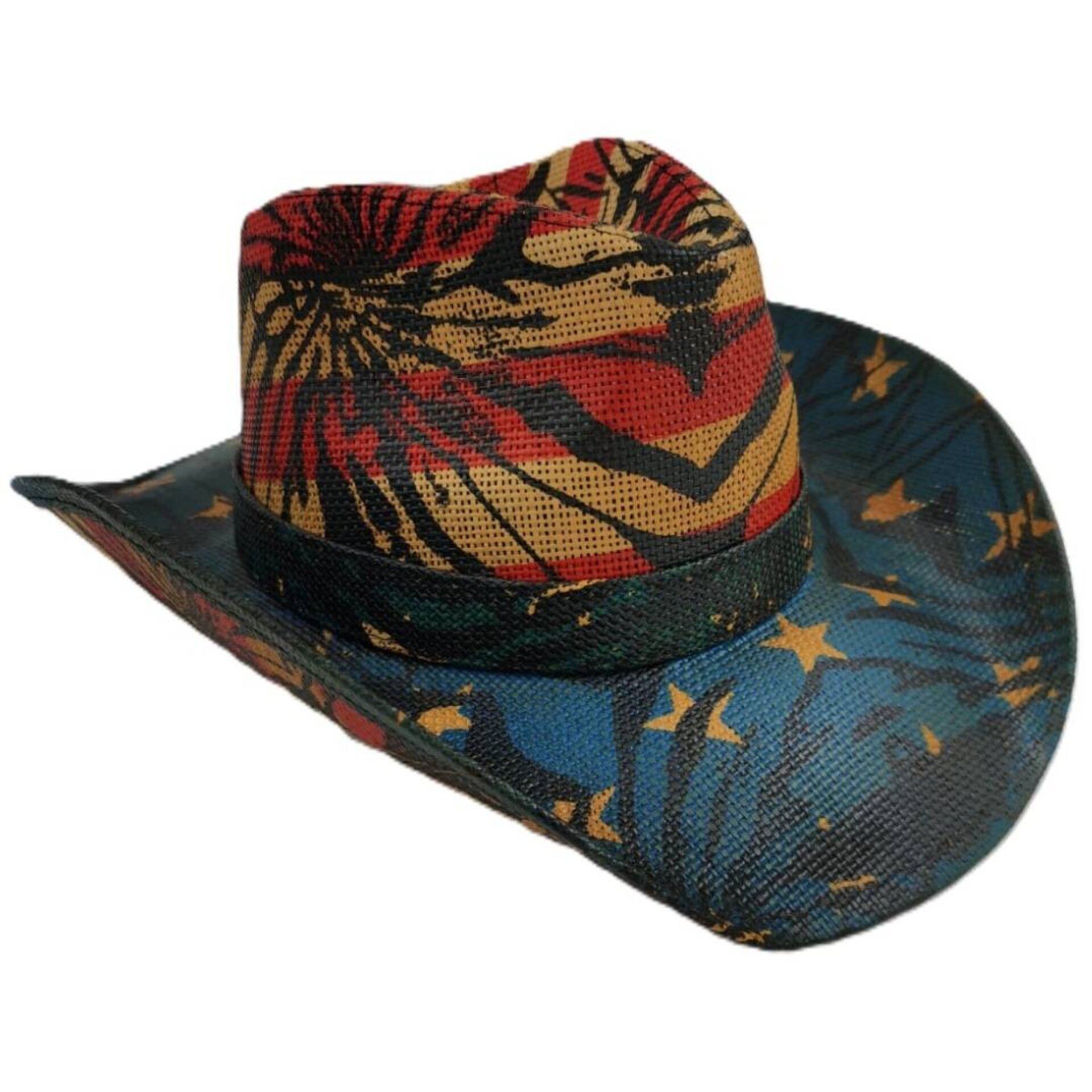 Sombrero Cowboy Estampado Unisex | Diseño Vibrante | Talla Ajustable M/L - 1