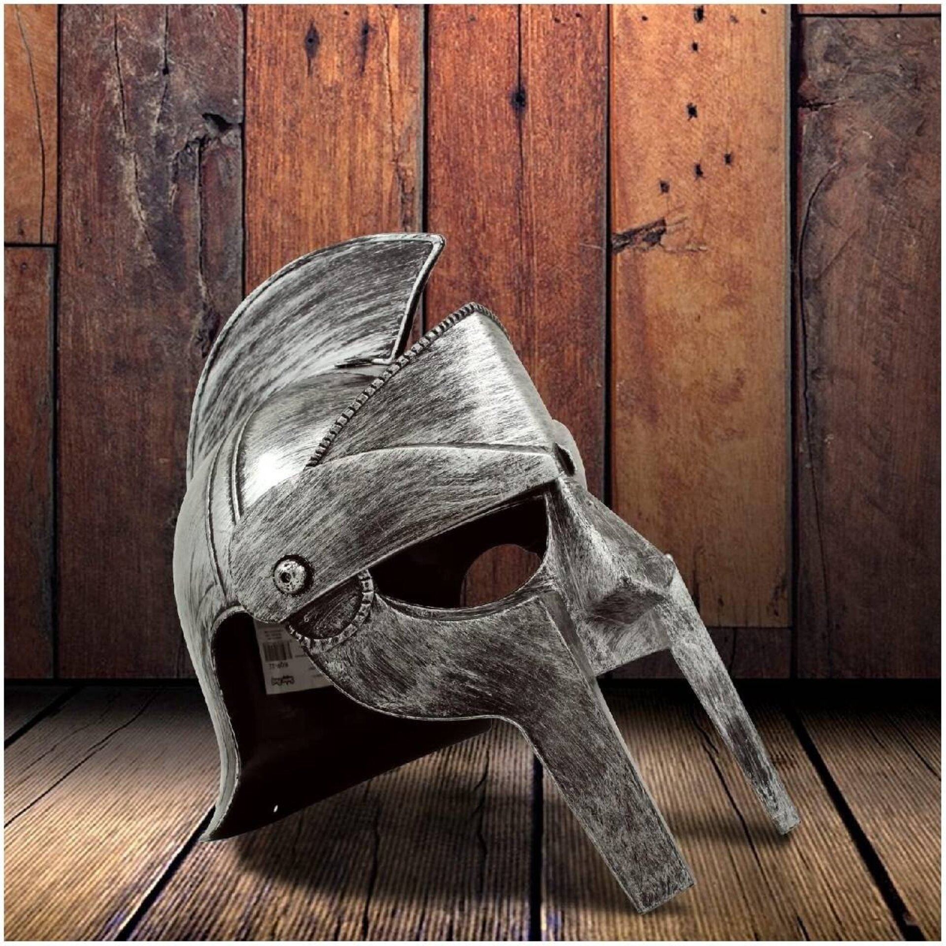 Casco Medieval para Disfraz Romano de Gladiador Guerrero Adulto Talla Única - 9