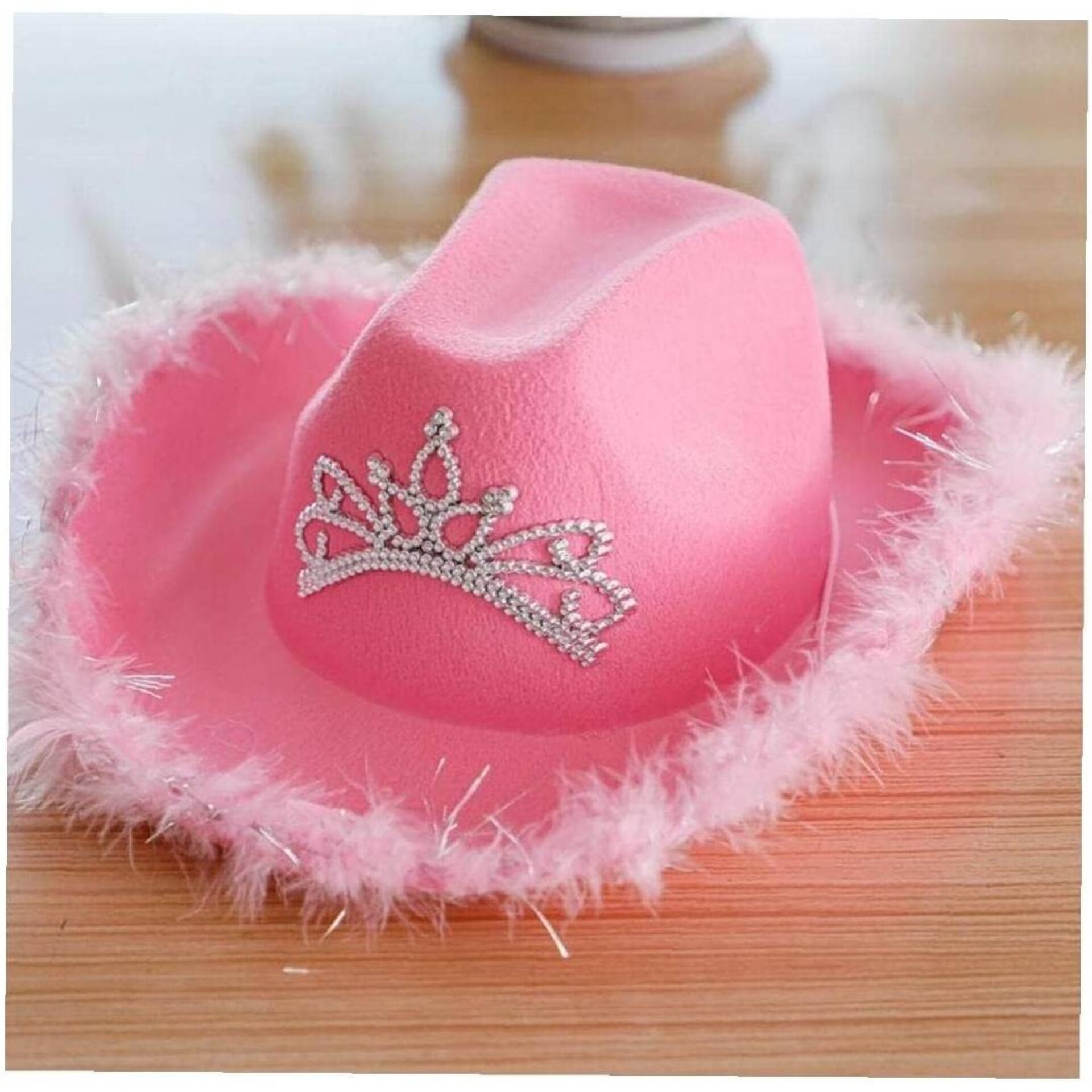 Pack 3 Piezas Disfraz Vaquera Rosa Mujer - Sombrero Cowgirl, Gafas y Bandana - 4