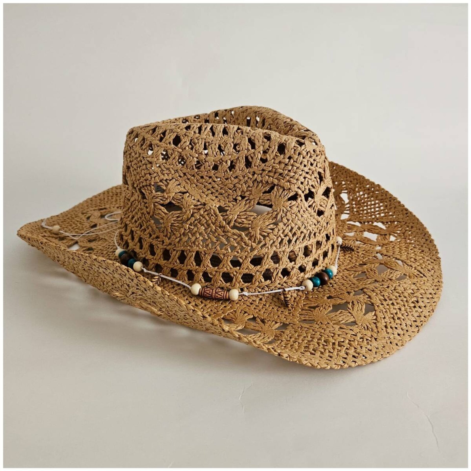 Sombrero Vaquero paja bohemio Baile Country Western Estilo occidental Unisex - 5