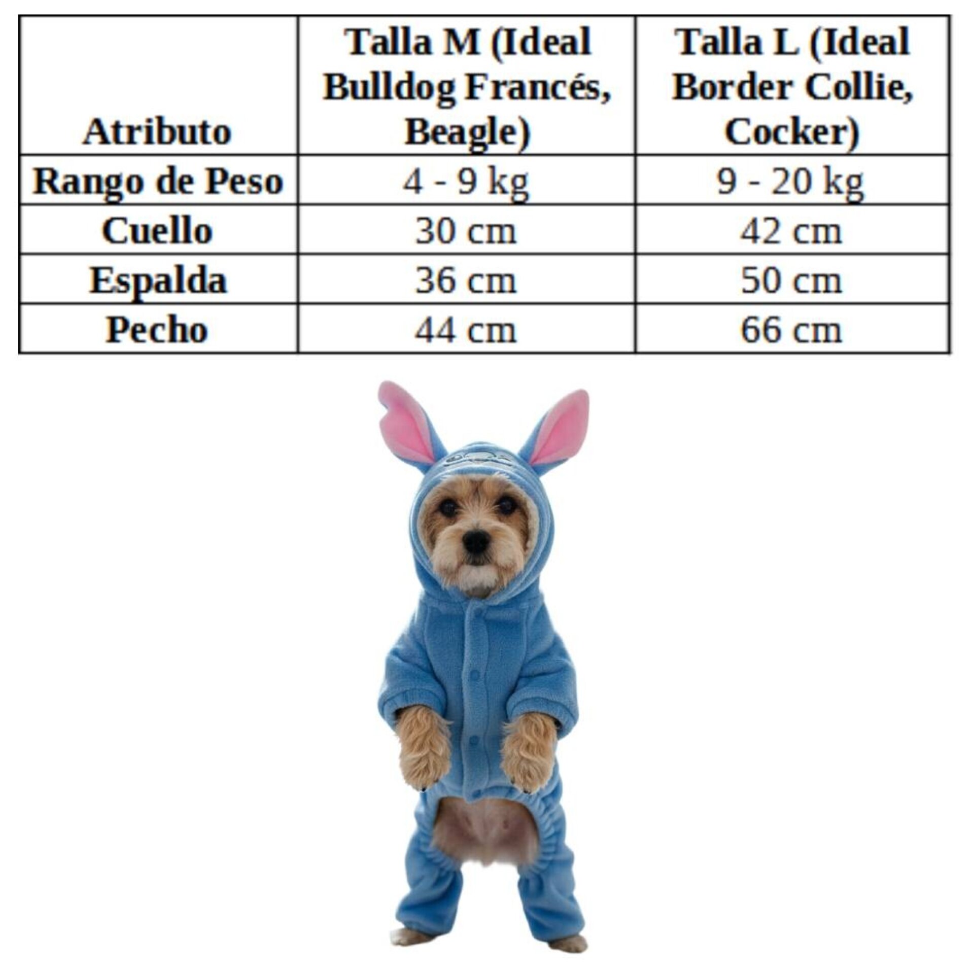 Pijama para Perros Stitch Disney – Disfraz Suave y Aterciopelado Azul | Mascotas - 6