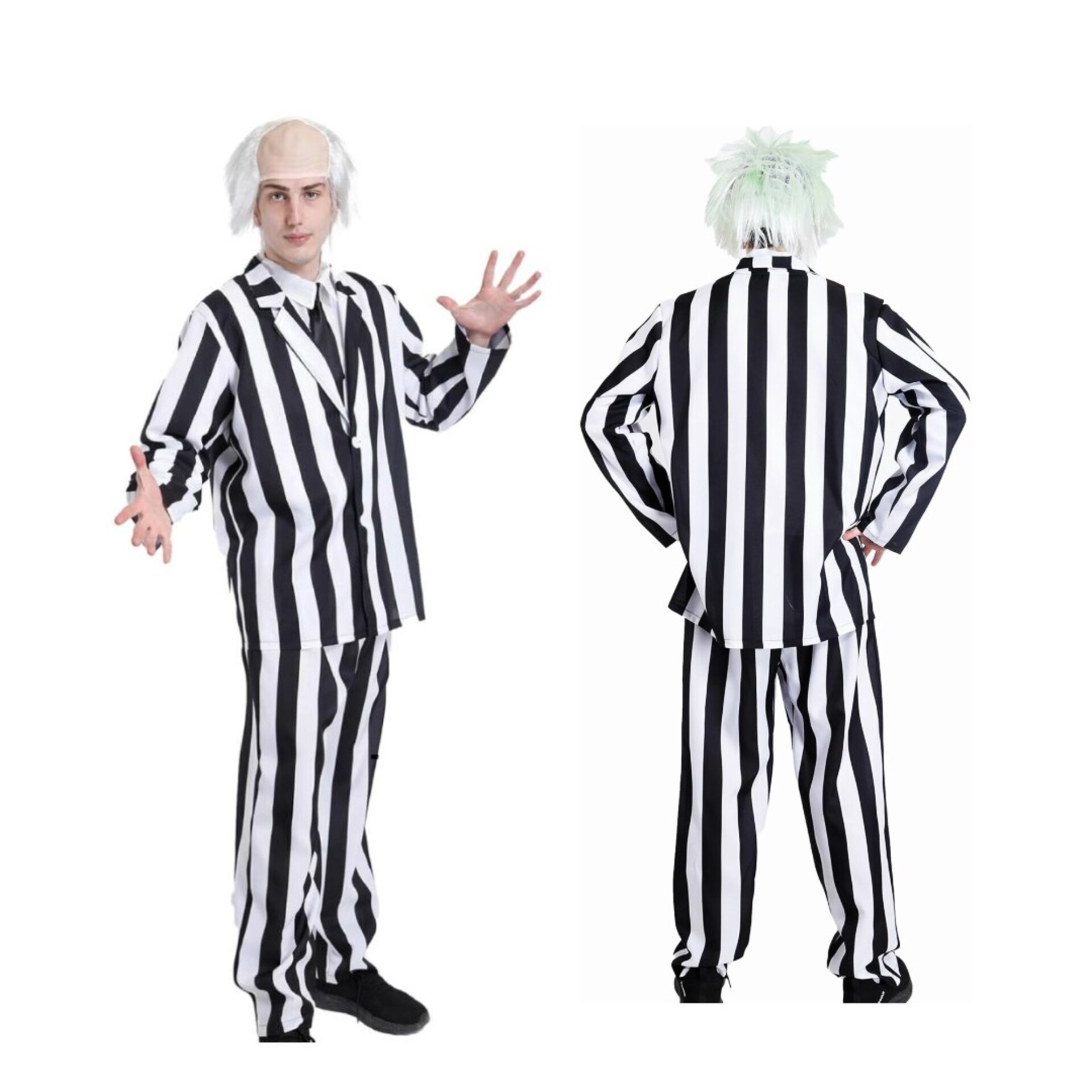 Disfraz Bitelchus Bitelchús Fantasma Ghost Beetlejuice Traje Adulto Hombre - 4