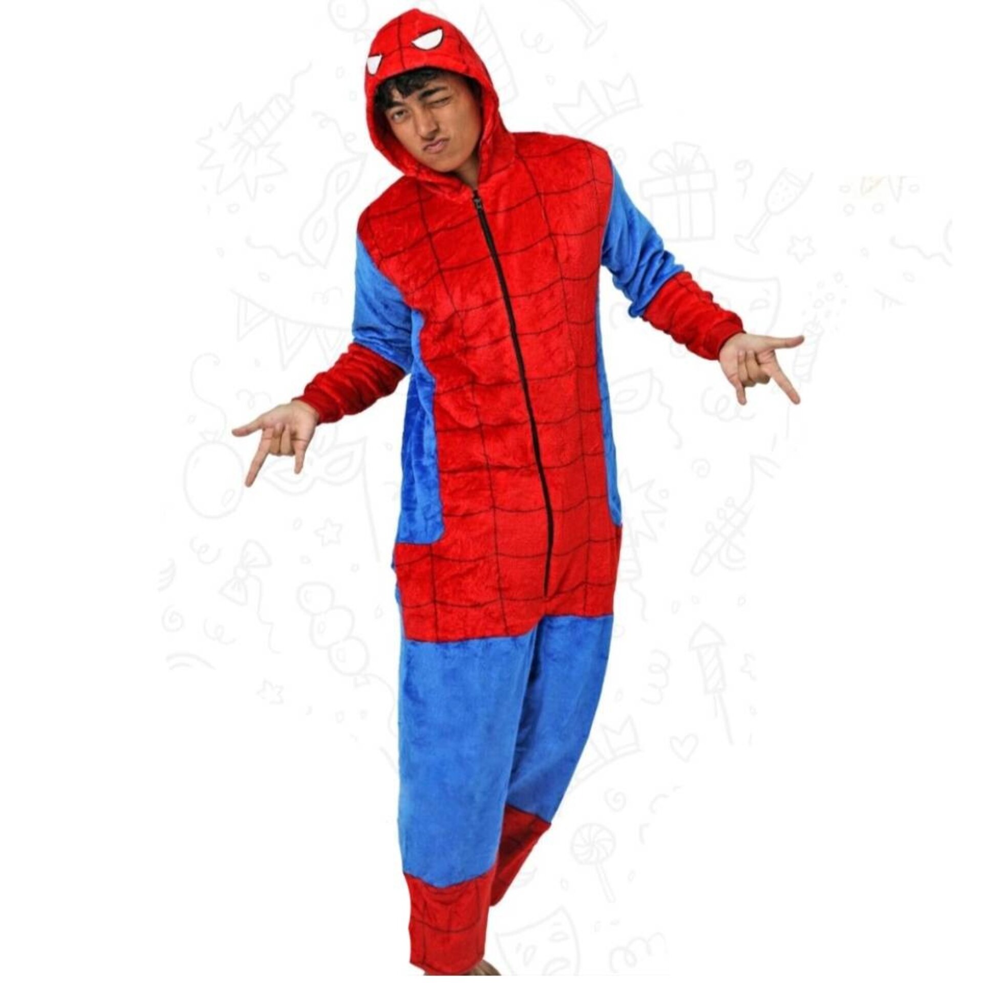 Pijama Mono Enterizo de Superhéroe UNISEX - Mameluco Térmico Ultra Suave - 4