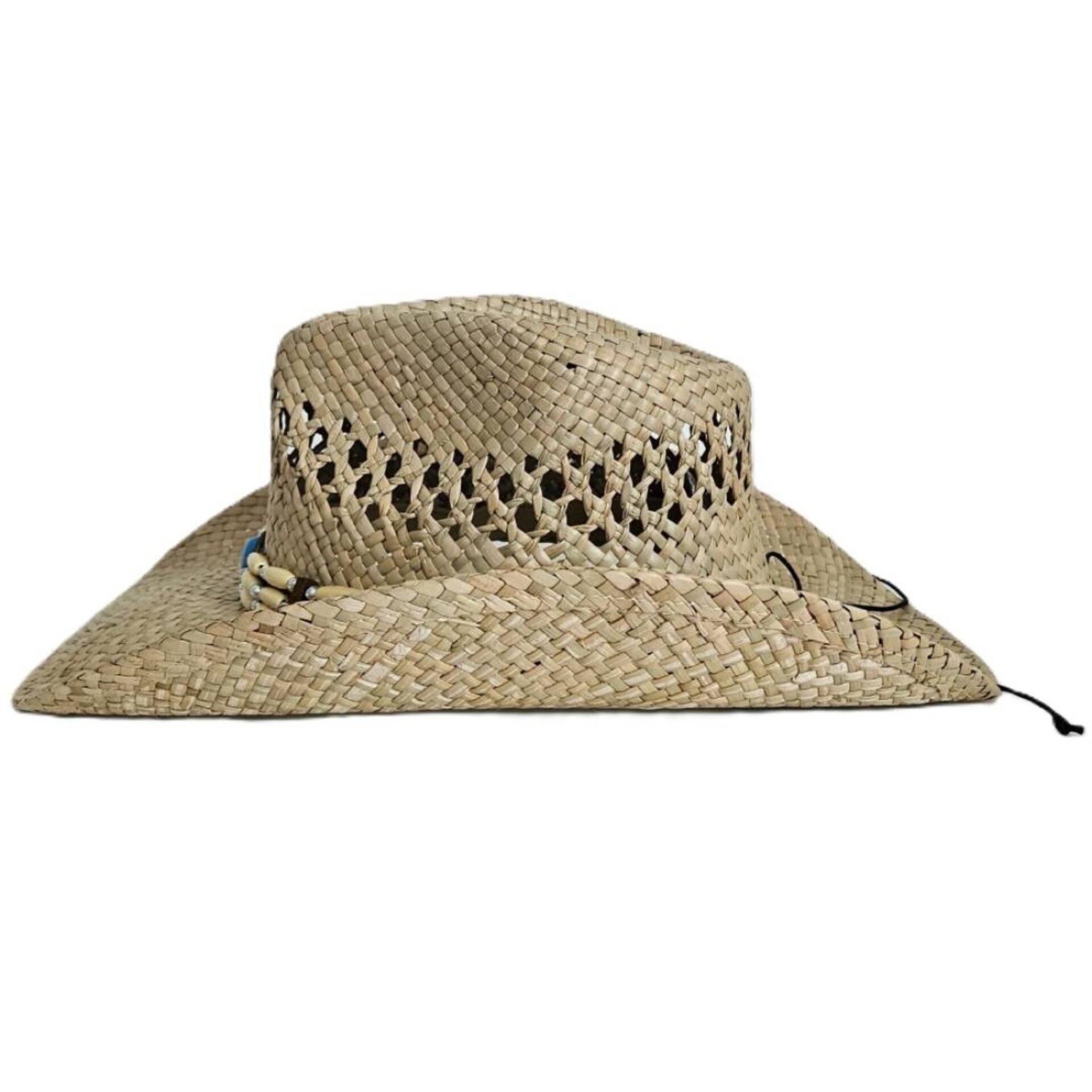 Sombrero Vaquero de Paja Artesanal Unisex | Estilo Western Bohemio Beige - 5