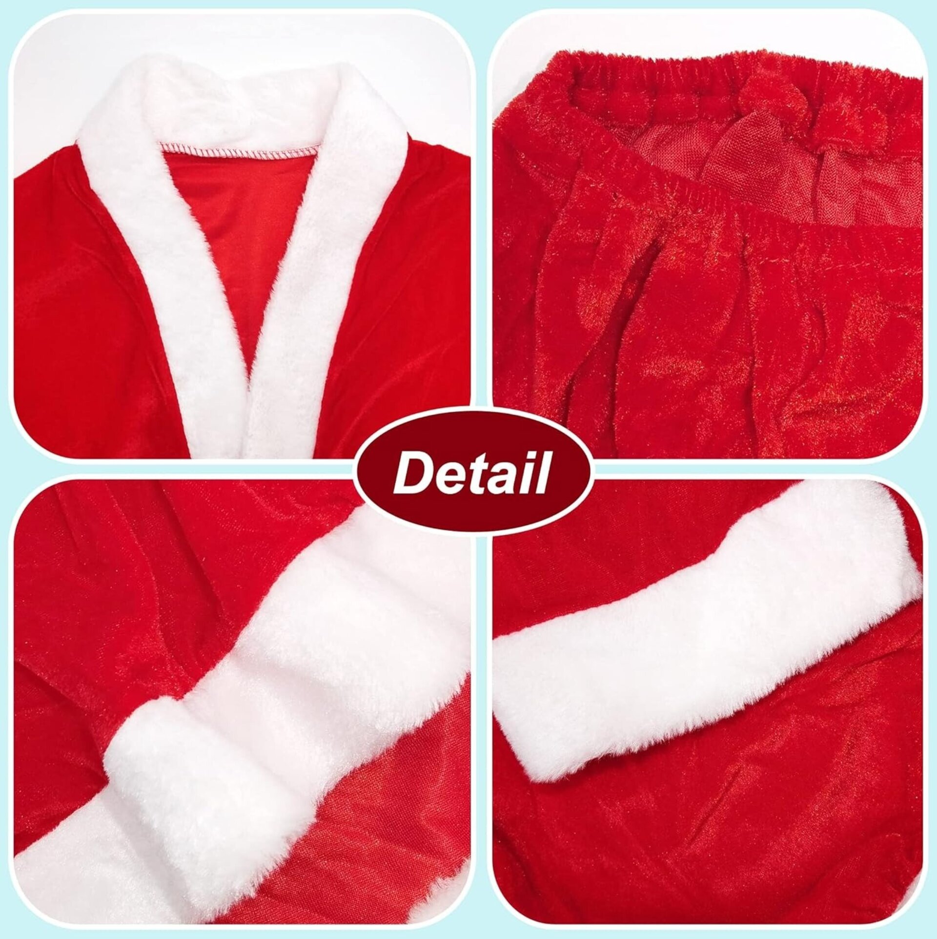 Disfraz de Papá Noel de lujo para hombre Adulto Traje Santa Claus Talla XL-XXL - 5