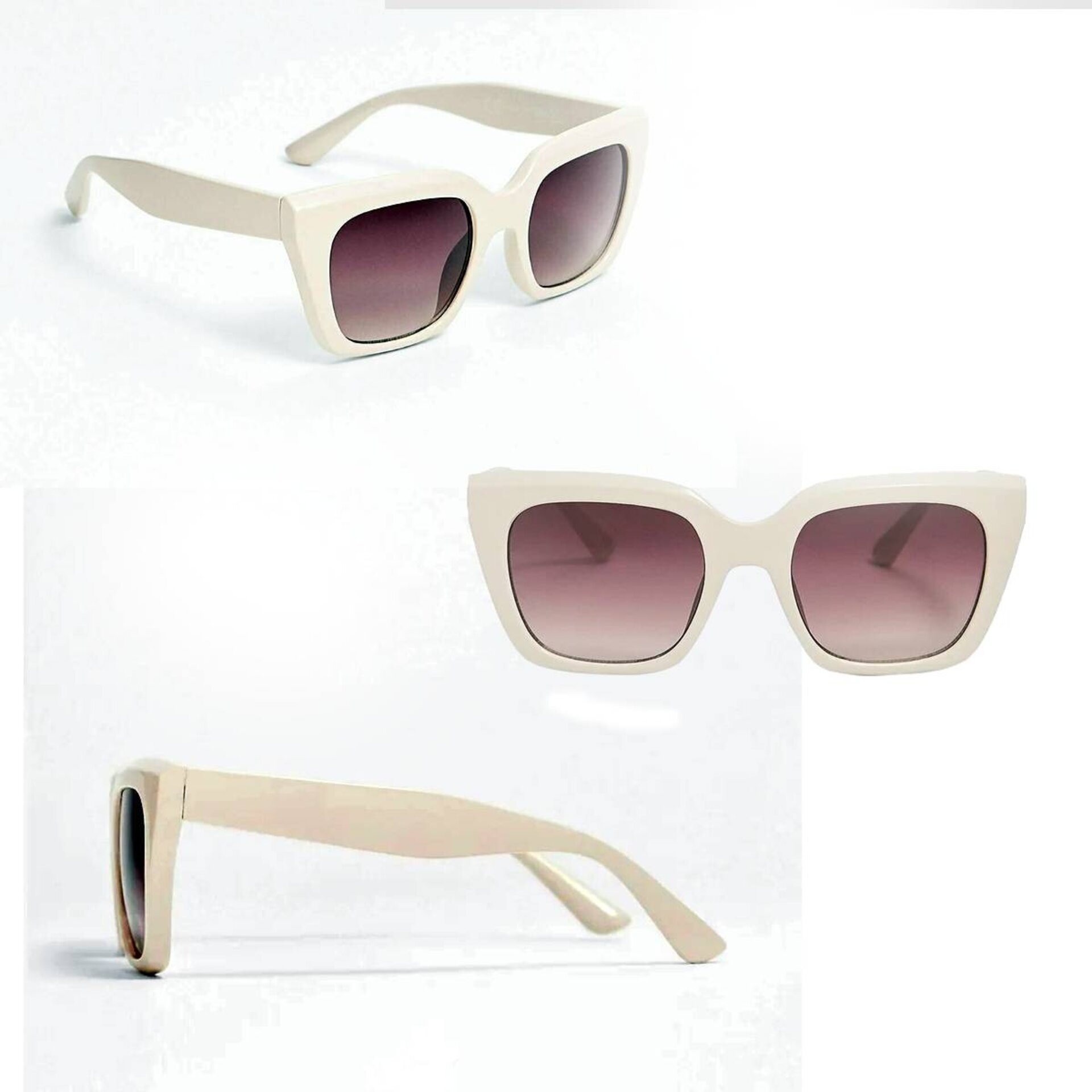 Pack Bolso de playa grande con Monedero y Gafas de sol blancas - 5