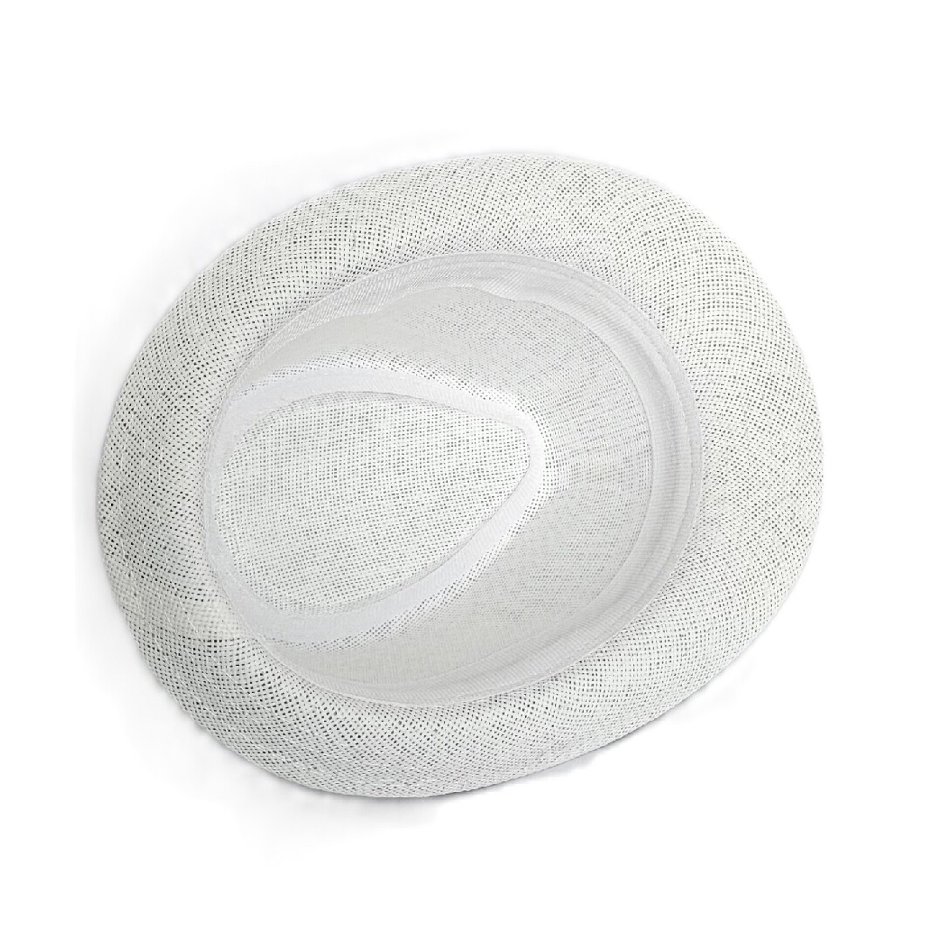 Sombrero Trilby Fedora Clásico Gorro Blanco de Paja de Papel Adulto M/L - 2