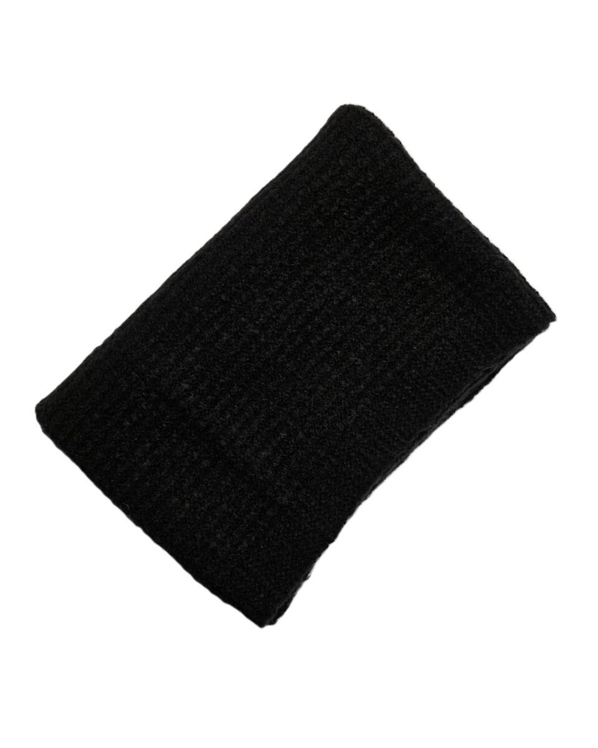 Bufanda Redonda de cuello para Hombre, Mujer Bufanda Polar de Punto Negro - 4