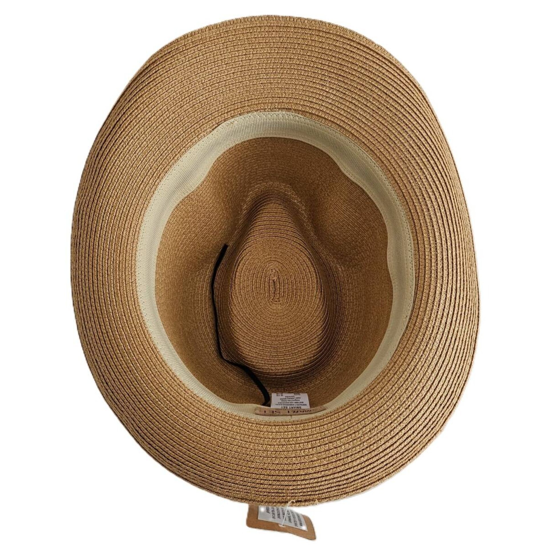 Sombrero de paja Fedora Sombrero Panamá de Playa Verano Ajustable Adulto Unisex - 6