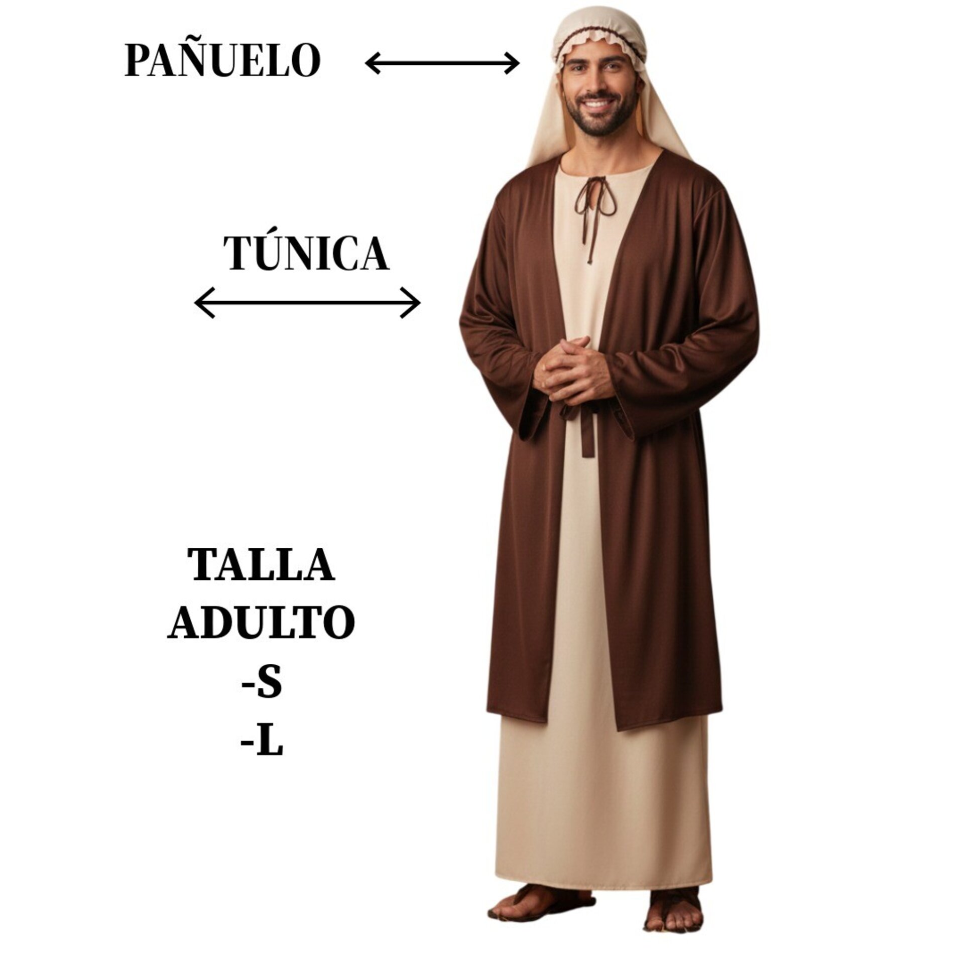 Disfraz de San José y Rey Mago - Traje Bíblico de Lujo para Hombre | Navidad - 4