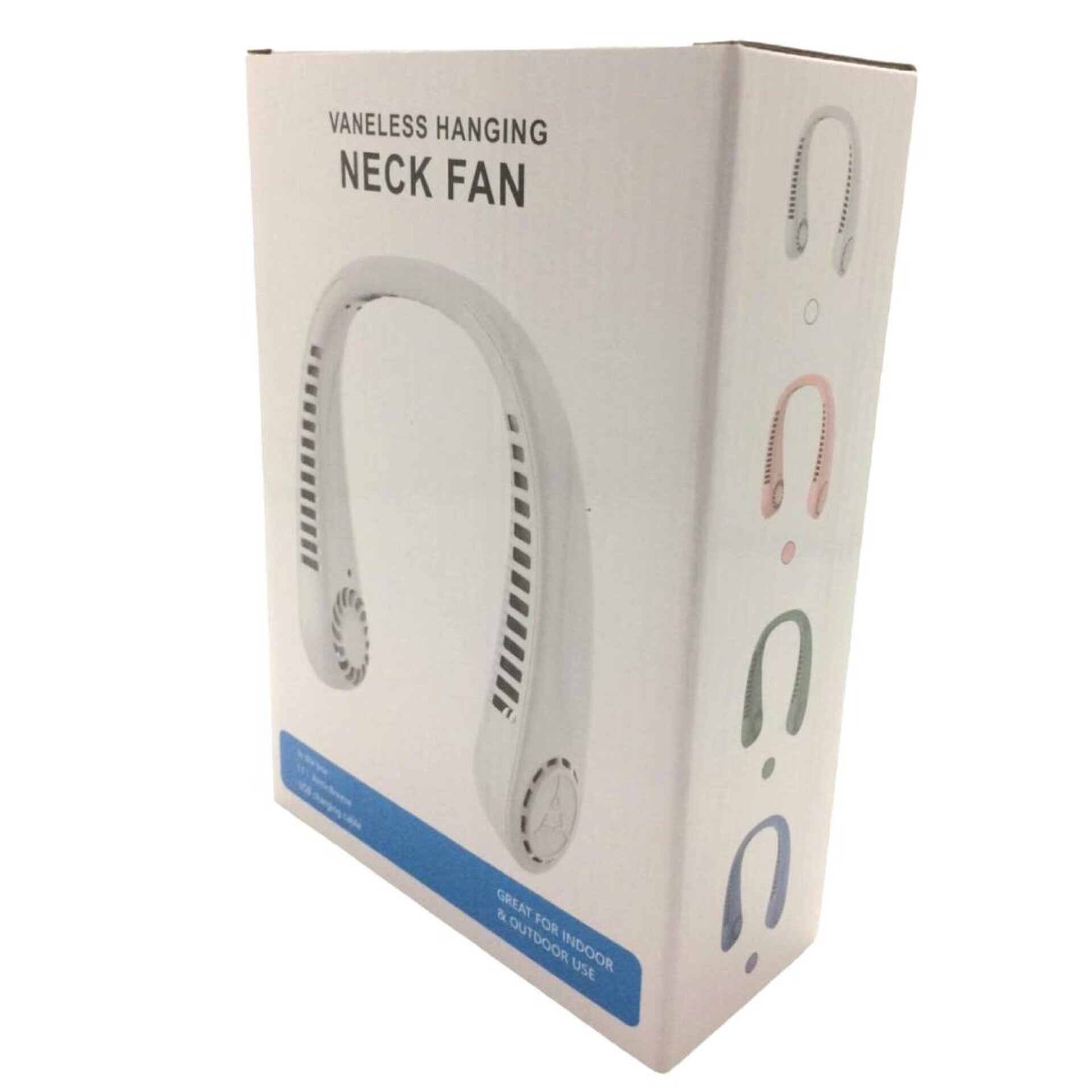 Ventilador Portátil de Cuello Neck Fan 3 Velocidades Recargable con USB Viaje - 10