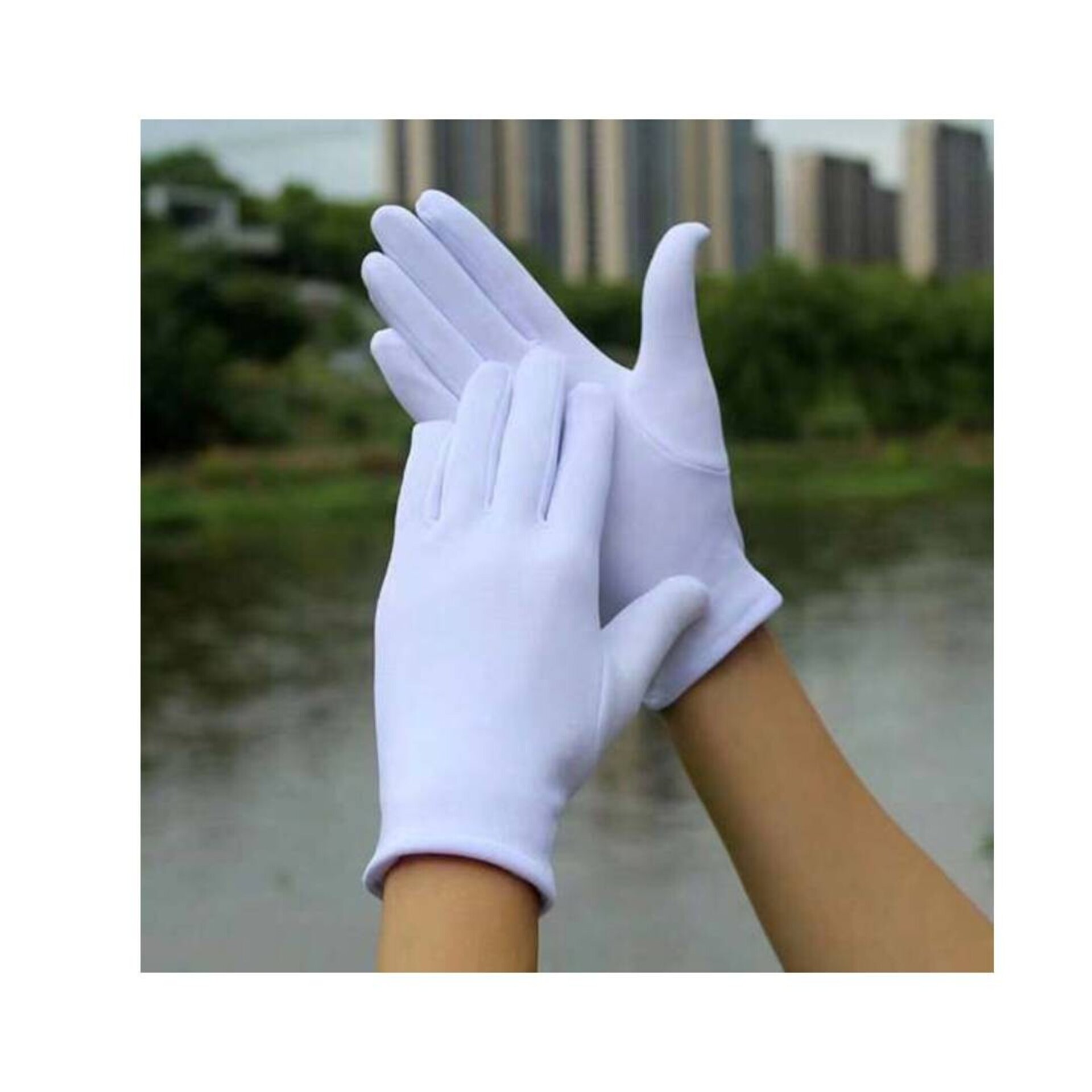 Guantes Blancos Cortos Hombre Mujer Adulto Complementos Disfraces Fiestas - 6