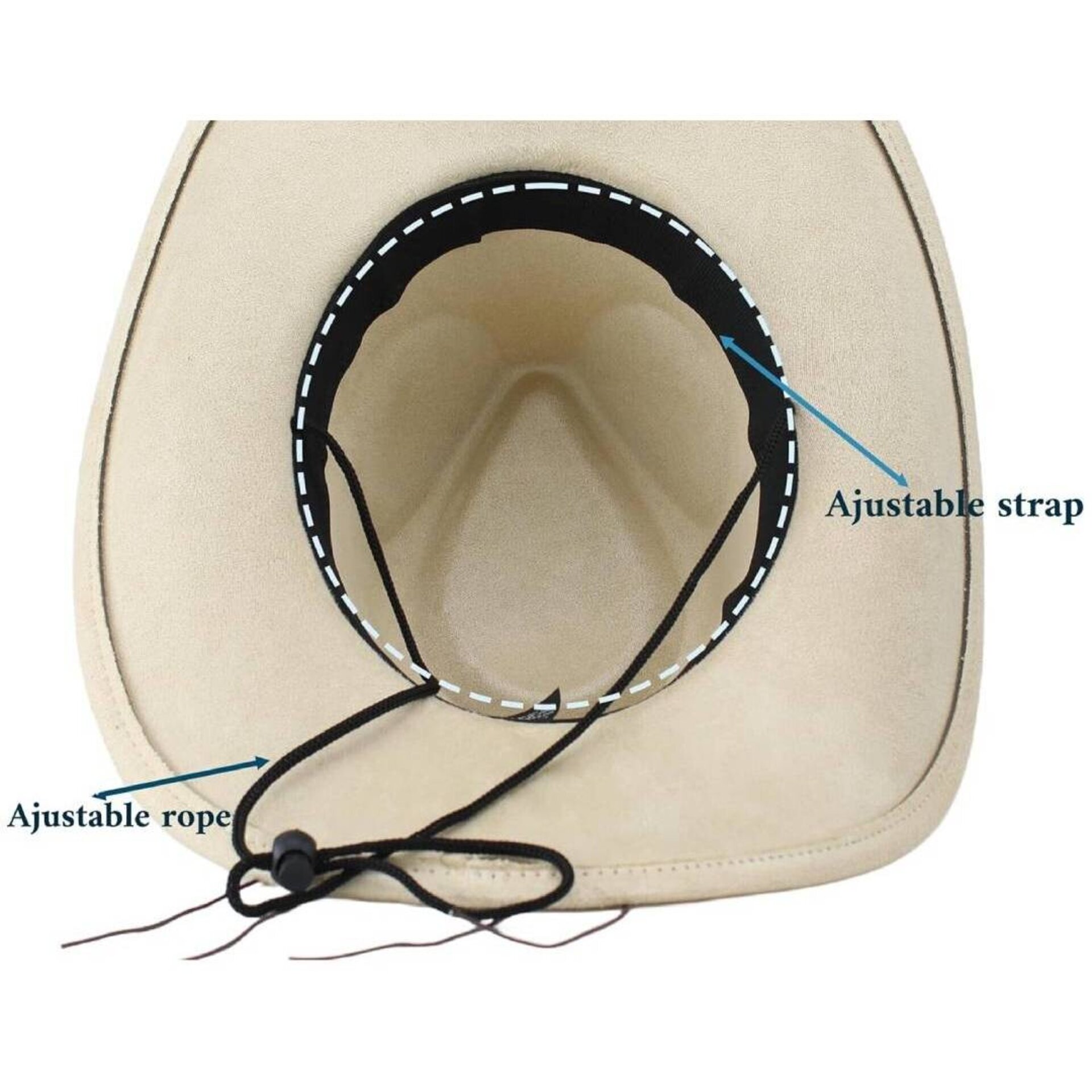 Sombrero Vaquero Cowboy Cowgirl Western Rodeo Unisex Blanco - 5