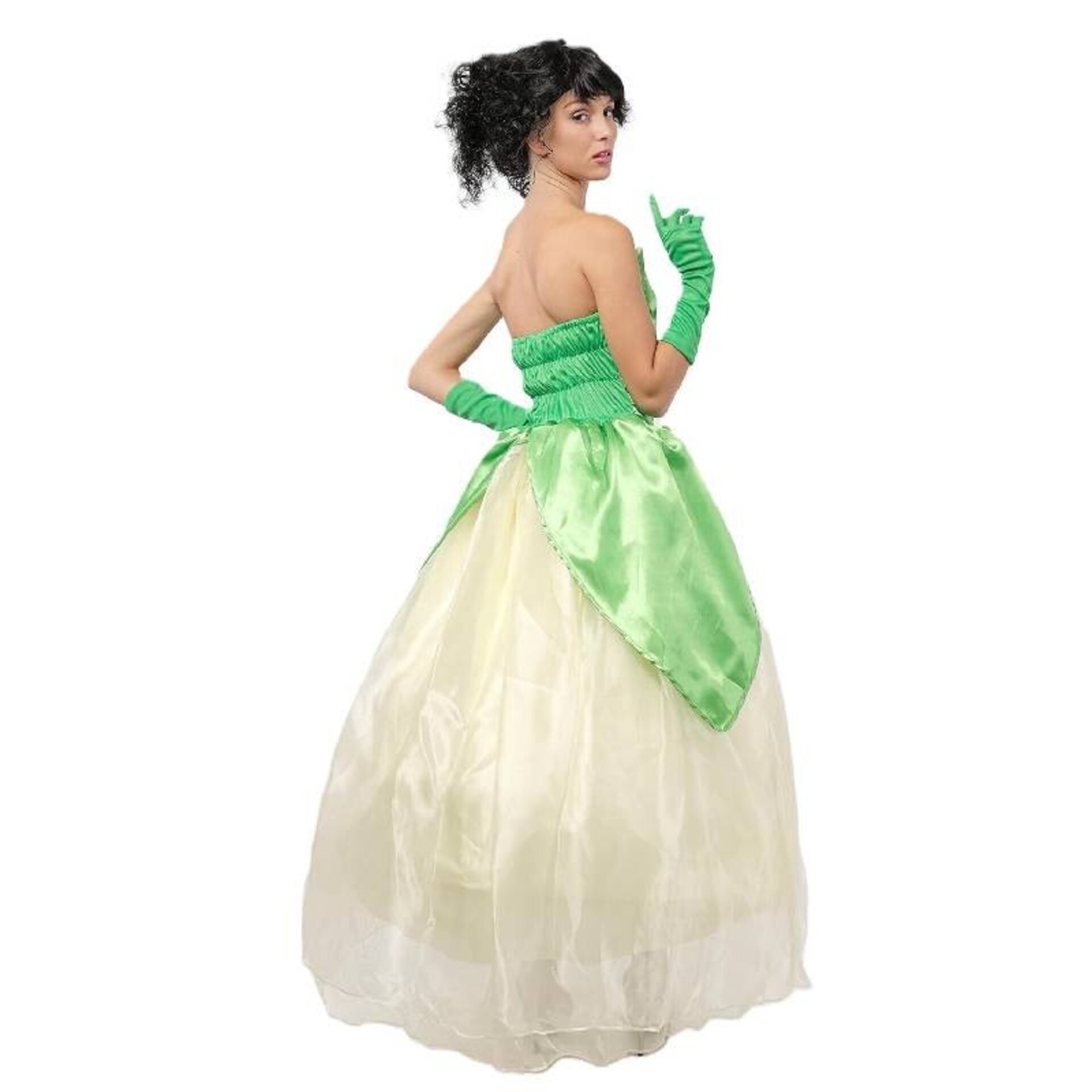 Disfraz Princesa Rana Tiana Vestido Verde Hada Fiesta Halloween Adulto Mujer - 6