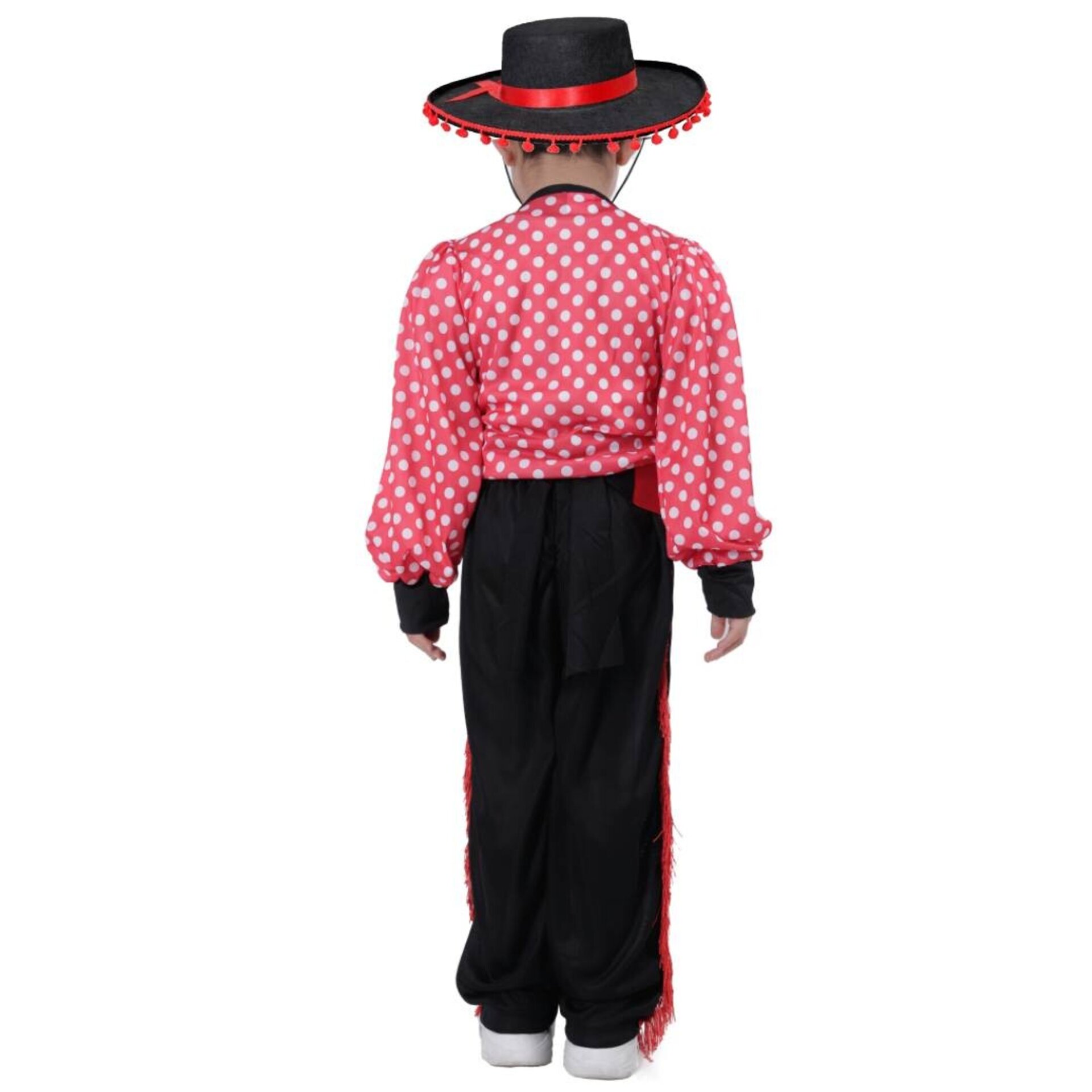 Disfraz de Bailarín Flamenco Infantil Cordobés con Sombrero y Fajín 1-12 Años - 2