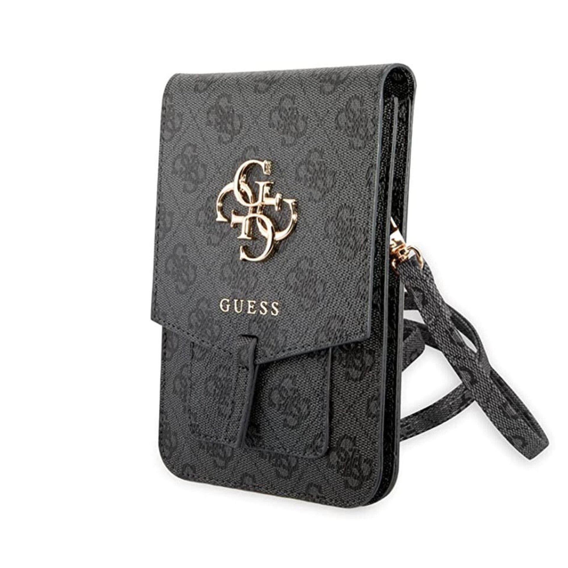 Bolso Bandolera Mujer para Teléfono con Logo 4G y Correa Ajustable Gris - Guess - 4