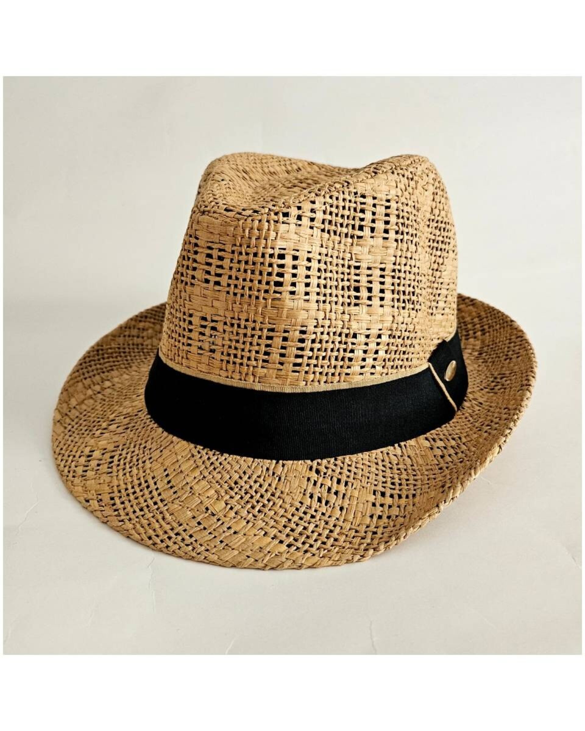 Sombrero de Paja Gorro Trilby para Adulto Hombre Mujer Marrón - 7